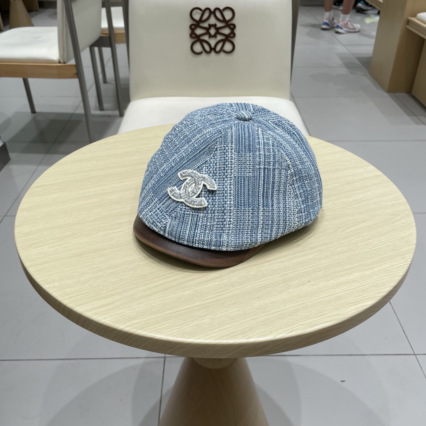  chanel香奈儿25秋冬新款复古文艺格纹前进帽时尚百搭八角帽英伦透气皮檐画家帽