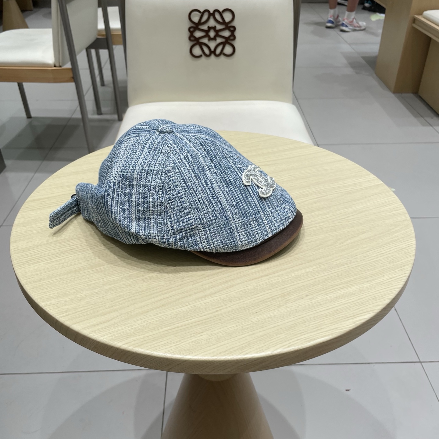  chanel香奈儿25秋冬新款复古文艺格纹前进帽时尚百搭八角帽英伦透气皮檐画家帽