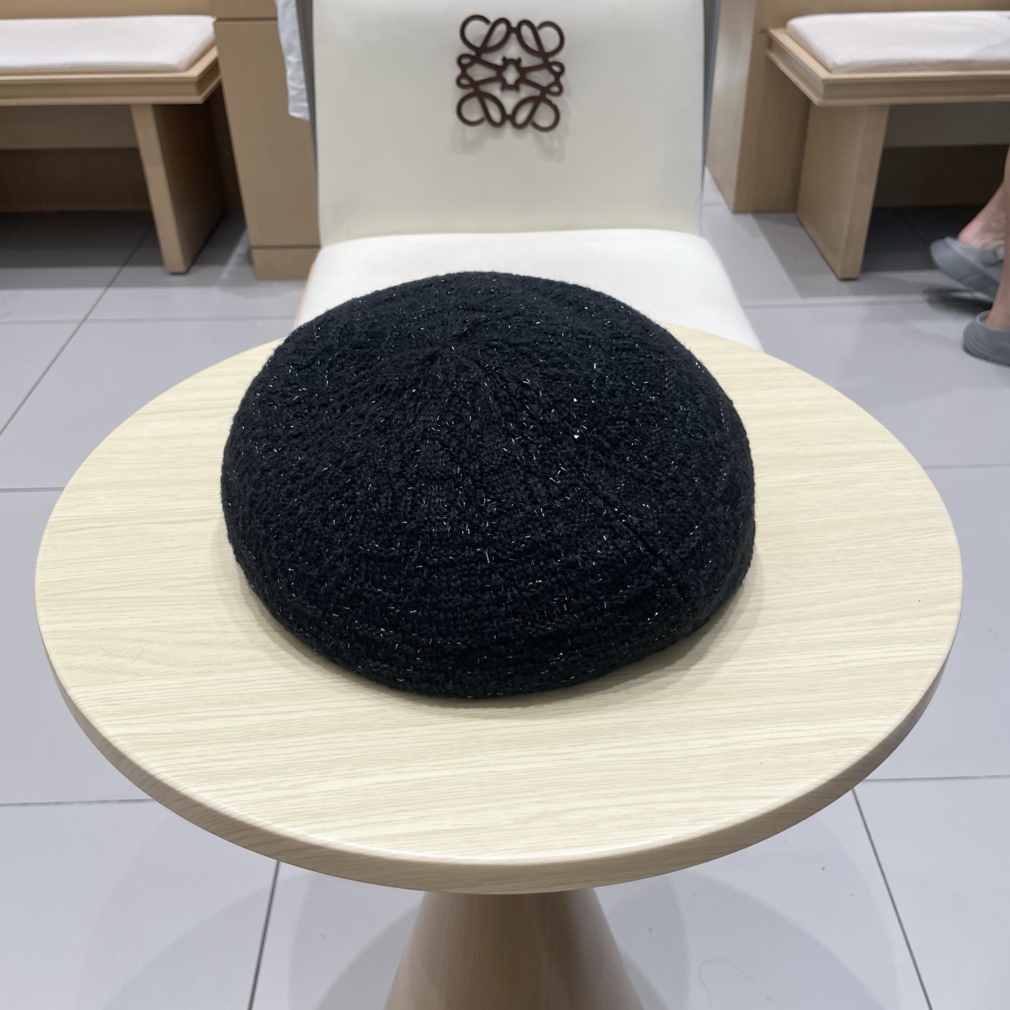  chanel香奈儿镂空针织贝雷帽女2025新款大头围显脸小百搭画家云朵帽子