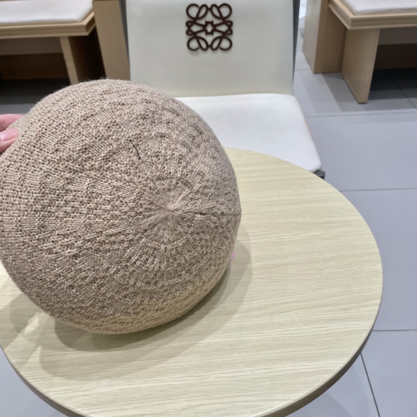  chanel香奈儿镂空针织贝雷帽女2025新款大头围显脸小百搭画家云朵帽子