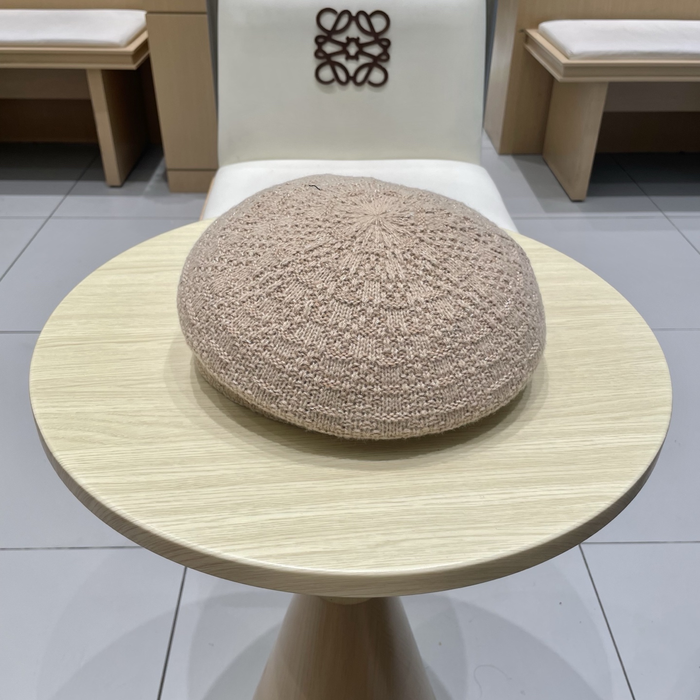  chanel香奈儿镂空针织贝雷帽女2025新款大头围显脸小百搭画家云朵帽子