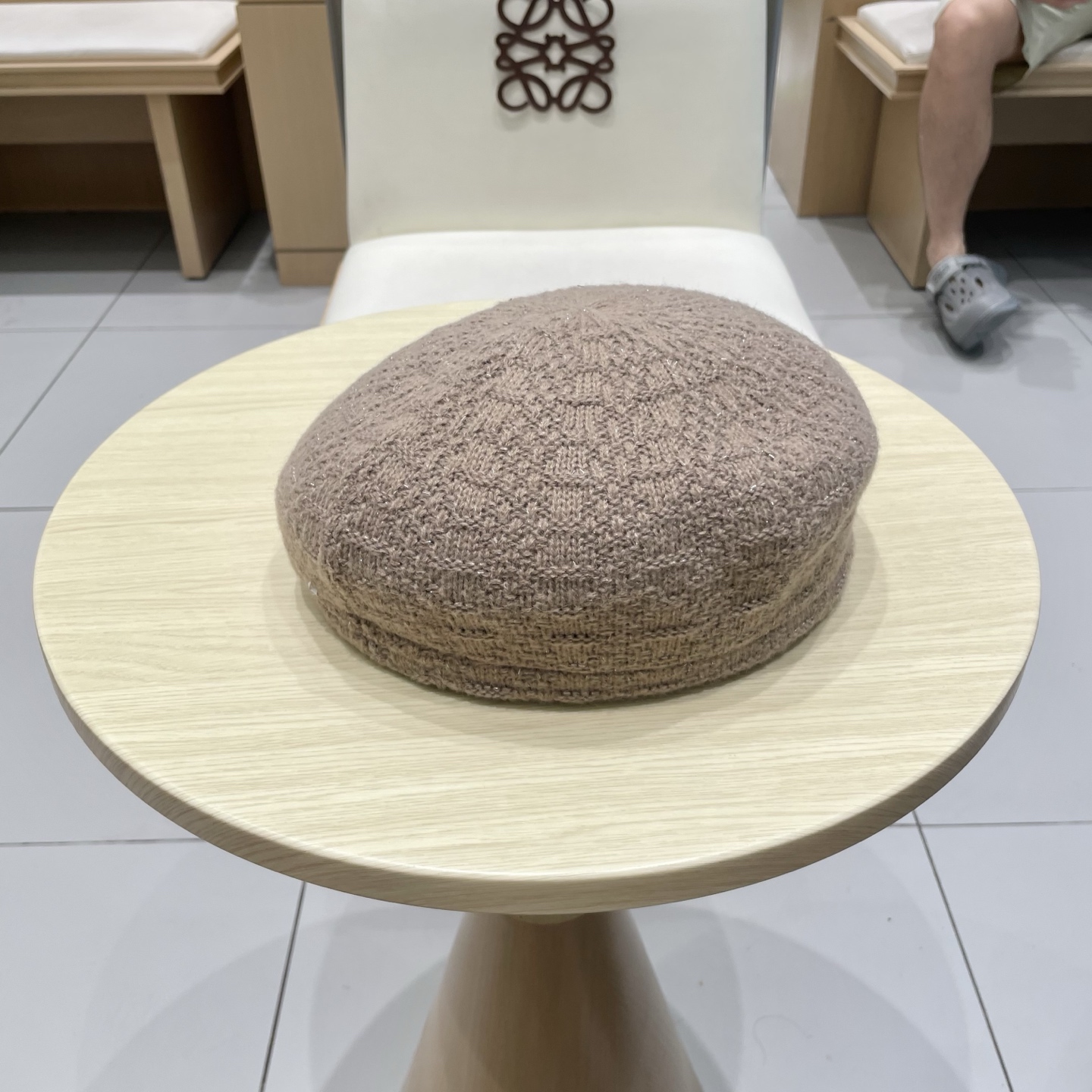  chanel香奈儿镂空针织贝雷帽女2025新款大头围显脸小百搭画家云朵帽子