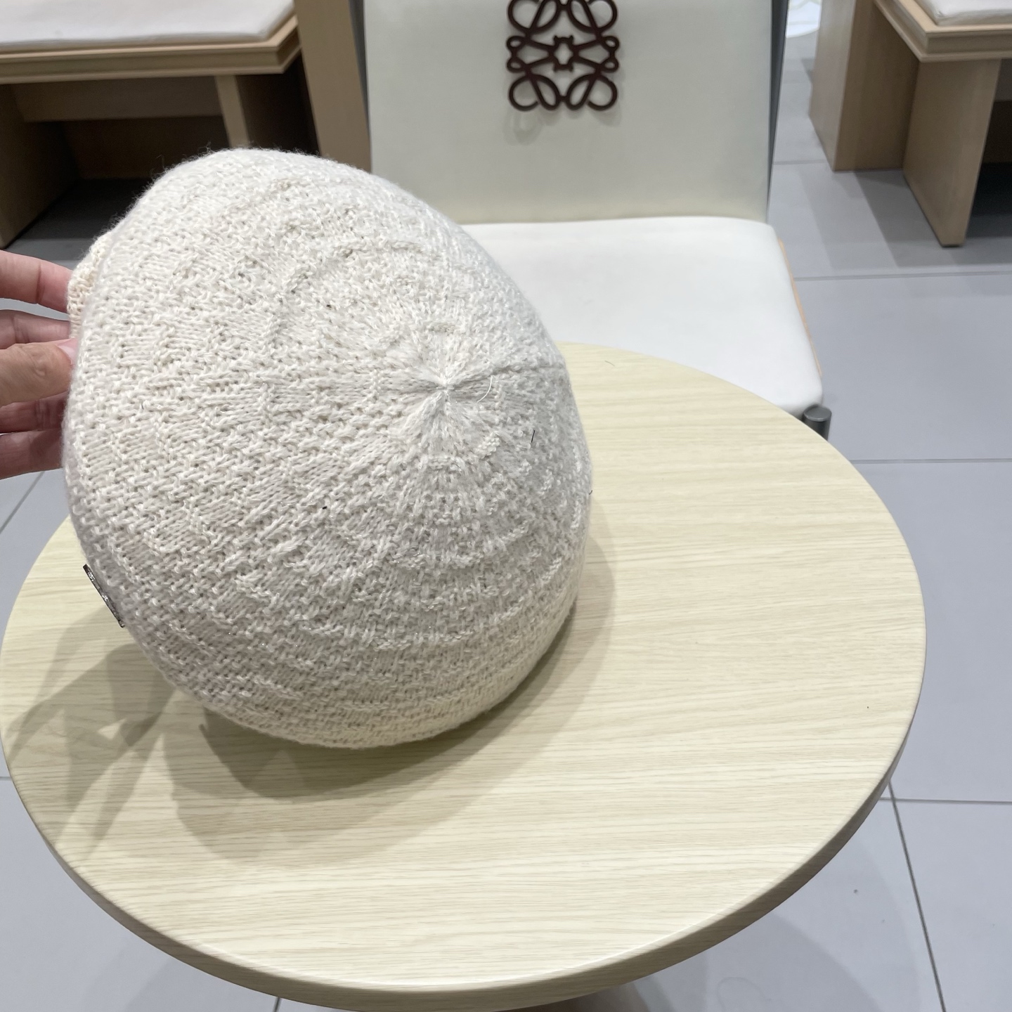  chanel香奈儿镂空针织贝雷帽女2025新款大头围显脸小百搭画家云朵帽子