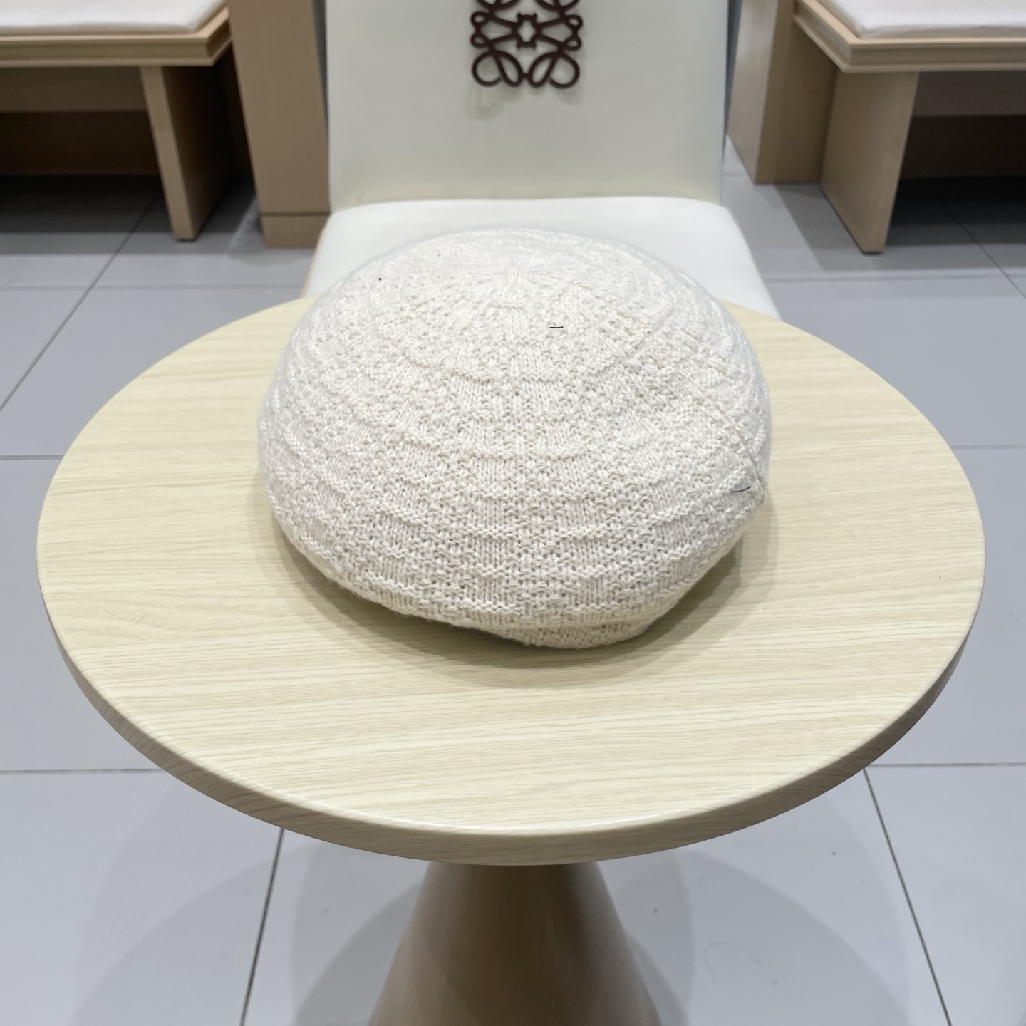  chanel香奈儿镂空针织贝雷帽女2025新款大头围显脸小百搭画家云朵帽子