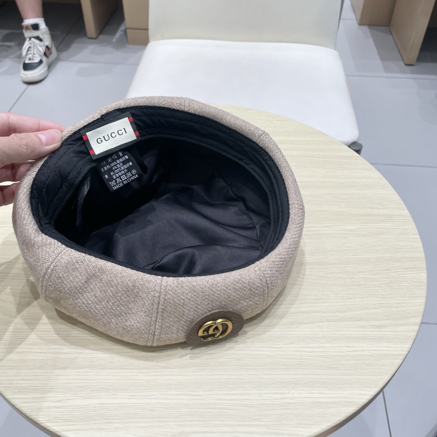  Gucci古奇羊毛贝雷帽，南瓜帽，帽型超正百分百羊毛面料，头围57cm