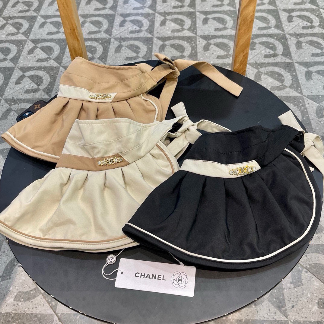 Chanel香奈儿新款空顶遮阳帽子女款夏季防紫外线太阳帽可折叠贝壳防晒帽