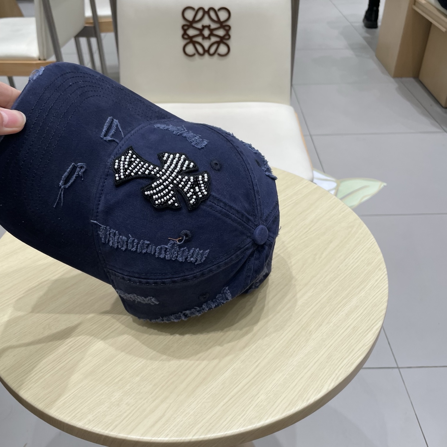  Chrome Hearts 克罗心💓秋款韩版时尚复古做旧破洞帽子磨损设计百搭棒球帽鸭舌帽