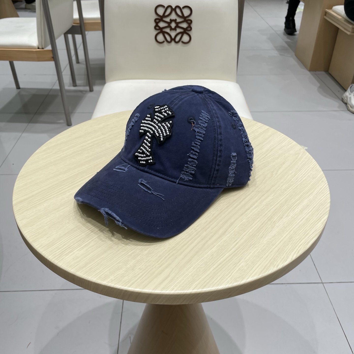  Chrome Hearts 克罗心💓秋款韩版时尚复古做旧破洞帽子磨损设计百搭棒球帽鸭舌帽