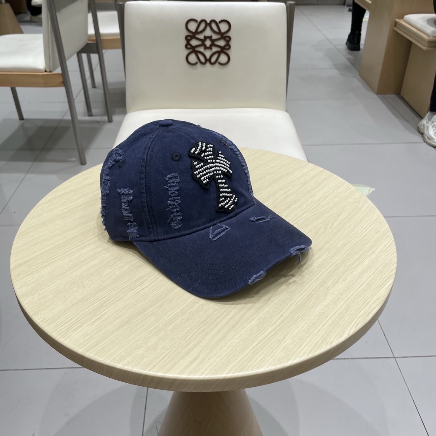  Chrome Hearts 克罗心💓秋款韩版时尚复古做旧破洞帽子磨损设计百搭棒球帽鸭舌帽