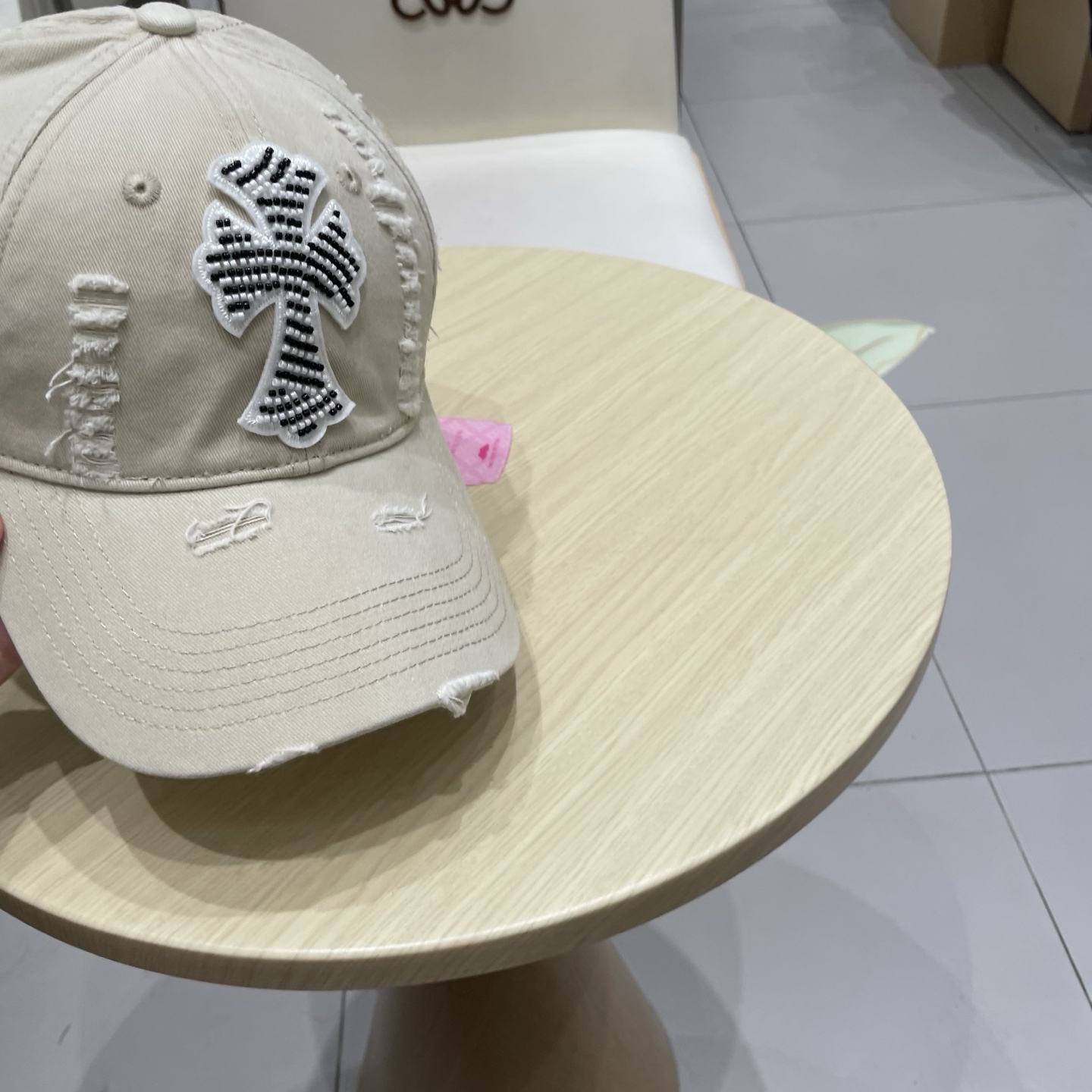  Chrome Hearts 克罗心💓秋款韩版时尚复古做旧破洞帽子磨损设计百搭棒球帽鸭舌帽