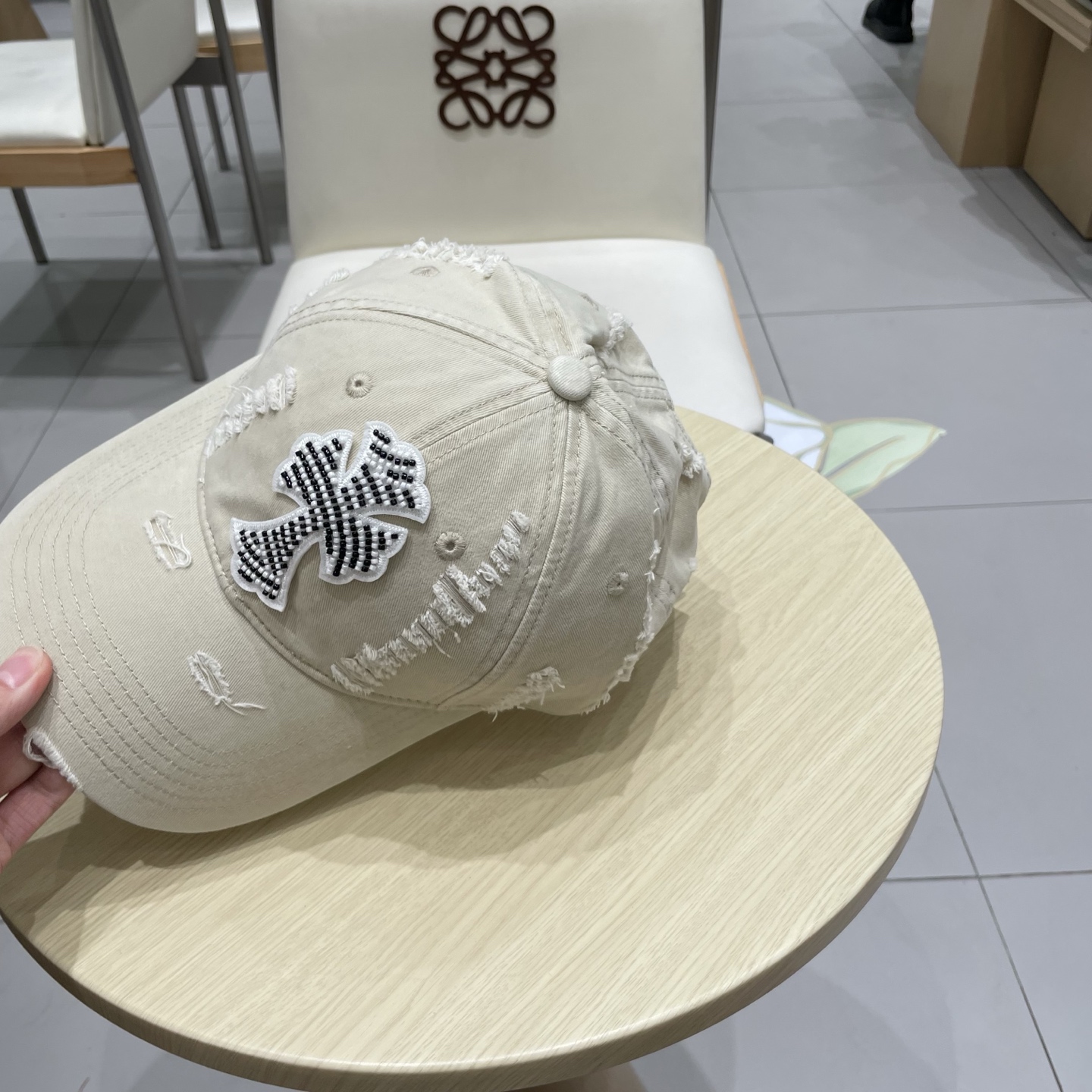  Chrome Hearts 克罗心💓秋款韩版时尚复古做旧破洞帽子磨损设计百搭棒球帽鸭舌帽