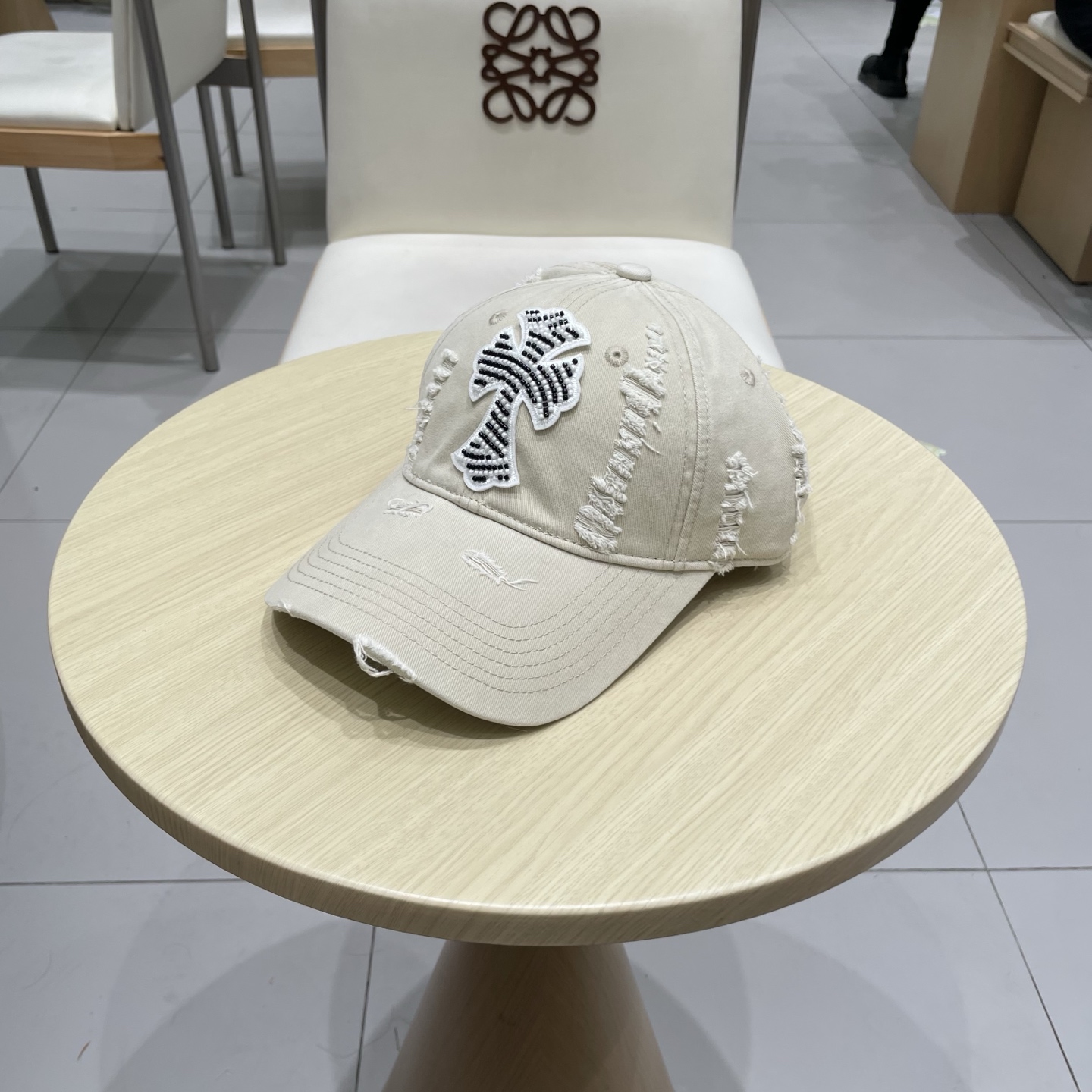  Chrome Hearts 克罗心💓秋款韩版时尚复古做旧破洞帽子磨损设计百搭棒球帽鸭舌帽