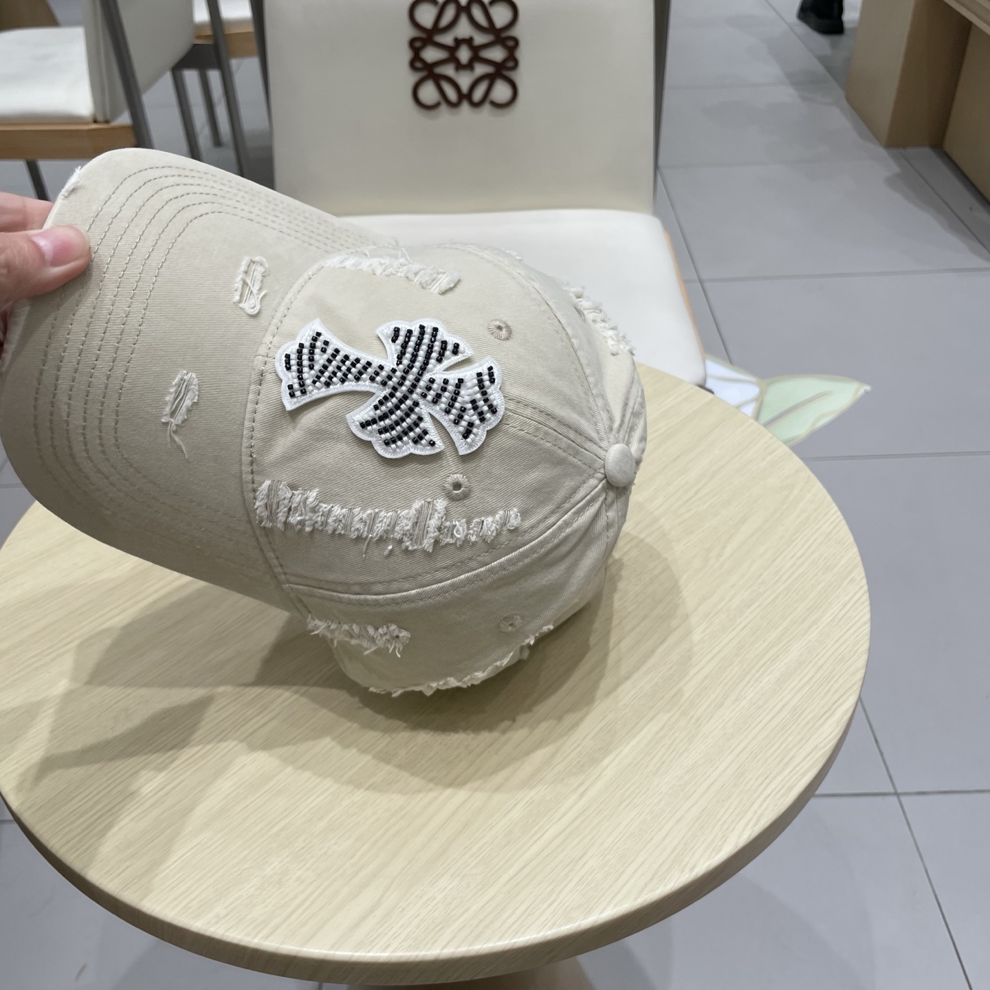  Chrome Hearts 克罗心💓秋款韩版时尚复古做旧破洞帽子磨损设计百搭棒球帽鸭舌帽