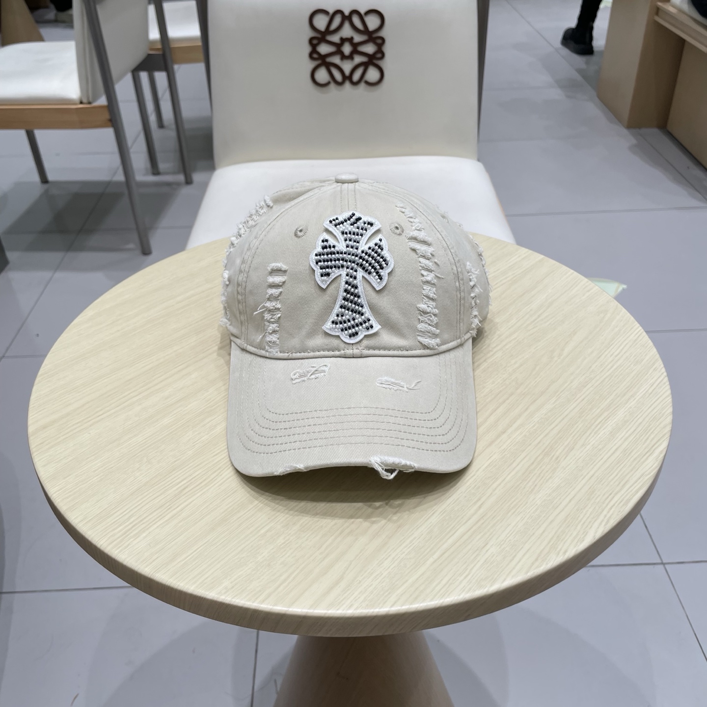  Chrome Hearts 克罗心💓秋款韩版时尚复古做旧破洞帽子磨损设计百搭棒球帽鸭舌帽