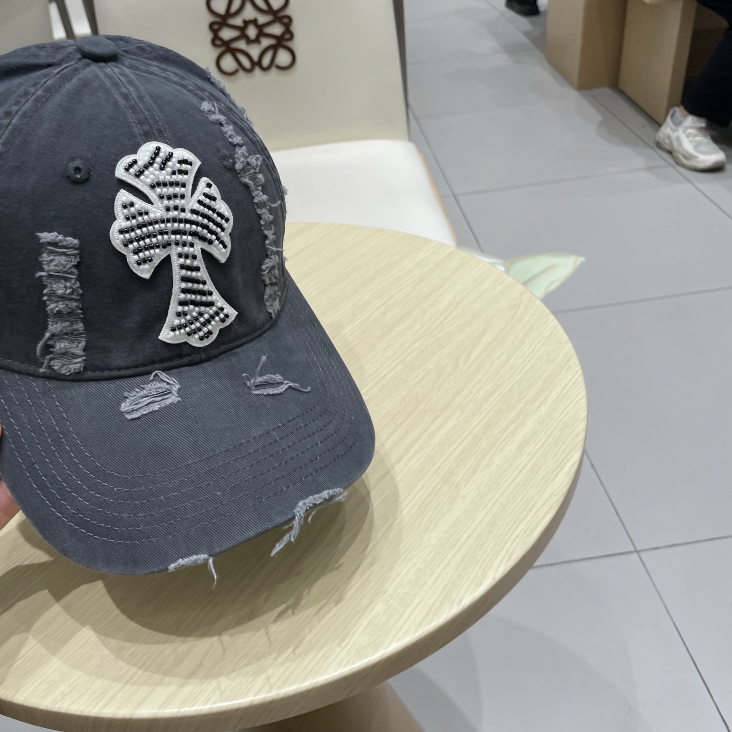  Chrome Hearts 克罗心💓秋款韩版时尚复古做旧破洞帽子磨损设计百搭棒球帽鸭舌帽