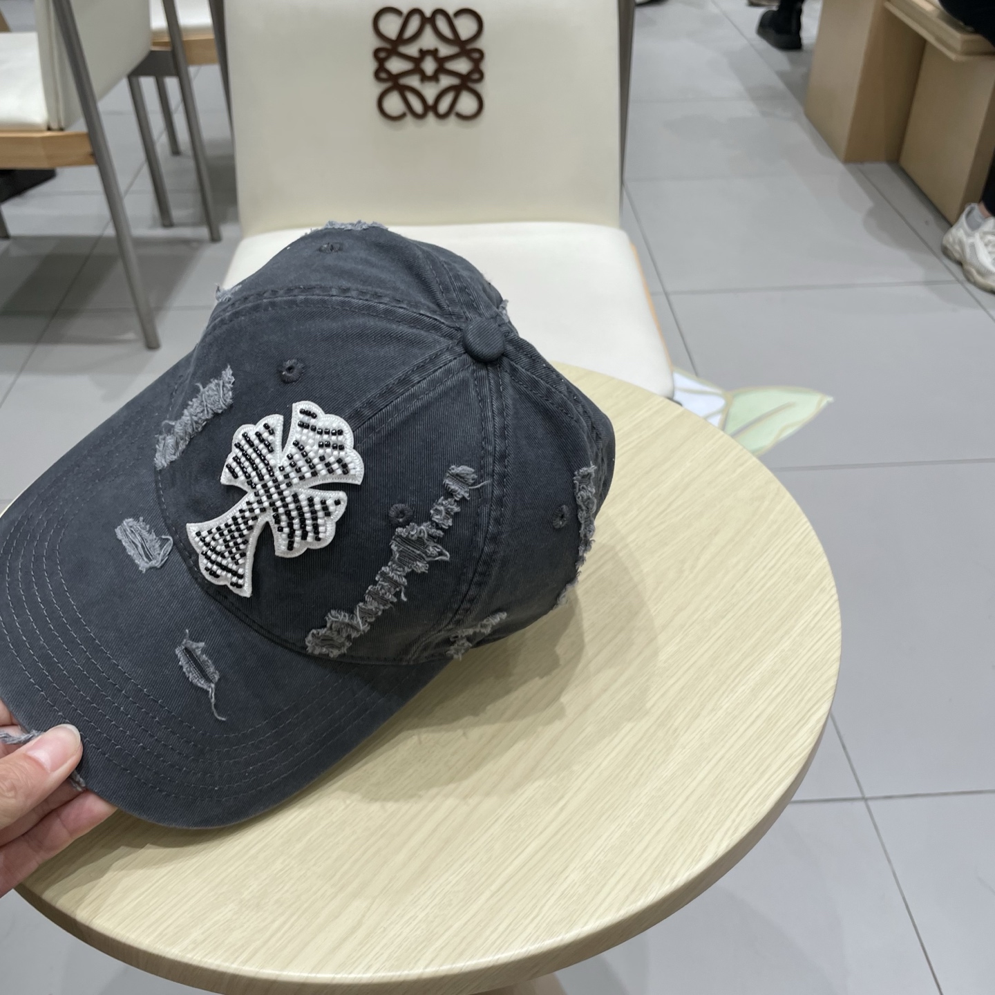  Chrome Hearts 克罗心💓秋款韩版时尚复古做旧破洞帽子磨损设计百搭棒球帽鸭舌帽