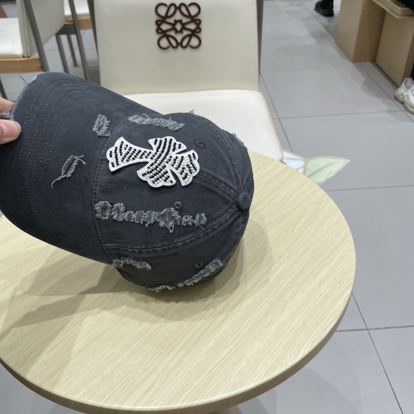  Chrome Hearts 克罗心💓秋款韩版时尚复古做旧破洞帽子磨损设计百搭棒球帽鸭舌帽