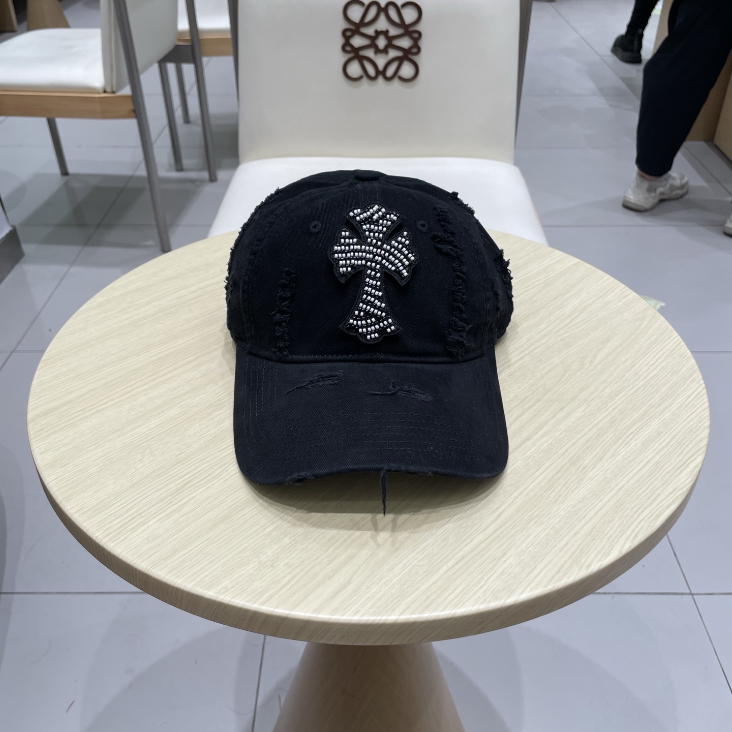  Chrome Hearts 克罗心💓秋款韩版时尚复古做旧破洞帽子磨损设计百搭棒球帽鸭舌帽