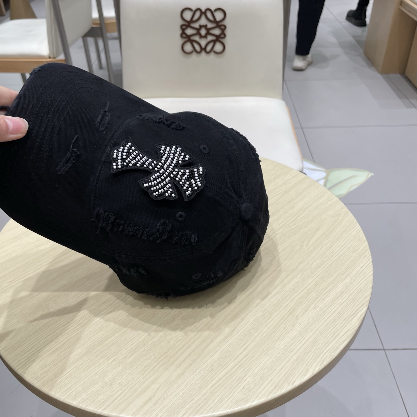  Chrome Hearts 克罗心💓秋款韩版时尚复古做旧破洞帽子磨损设计百搭棒球帽鸭舌帽