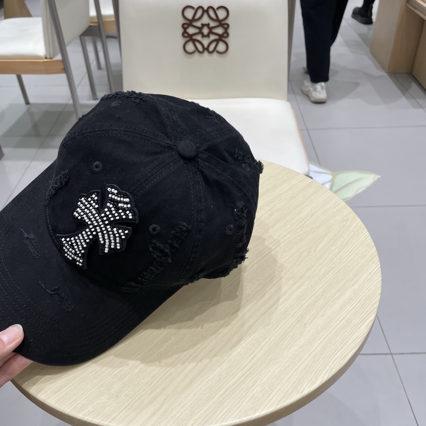  Chrome Hearts 克罗心💓秋款韩版时尚复古做旧破洞帽子磨损设计百搭棒球帽鸭舌帽