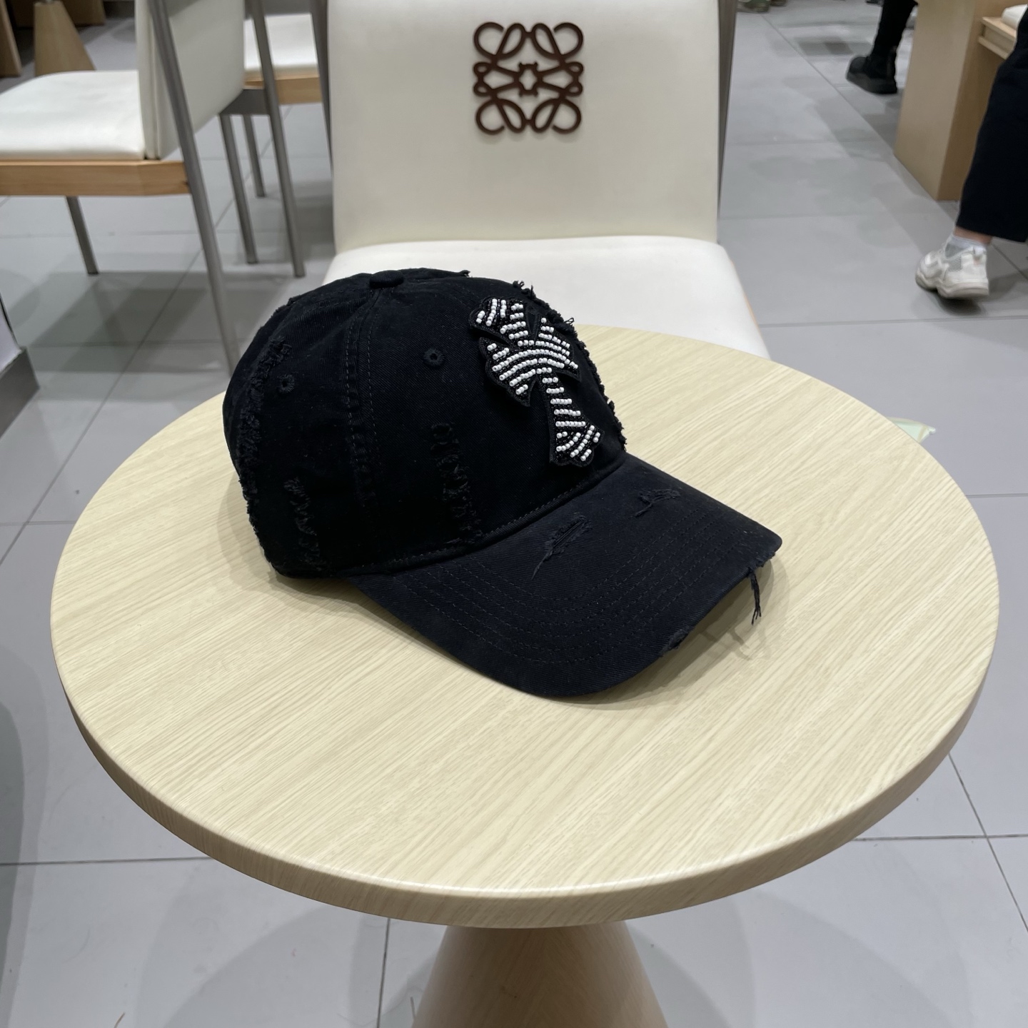  Chrome Hearts 克罗心💓秋款韩版时尚复古做旧破洞帽子磨损设计百搭棒球帽鸭舌帽