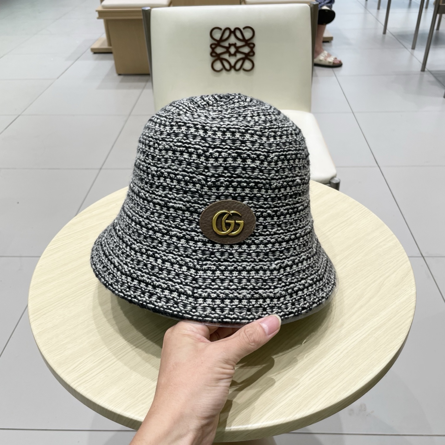  gucci古奇小沿水桶帽子女春夏遮阳防晒渔夫帽复古休闲可折出游叠盆帽