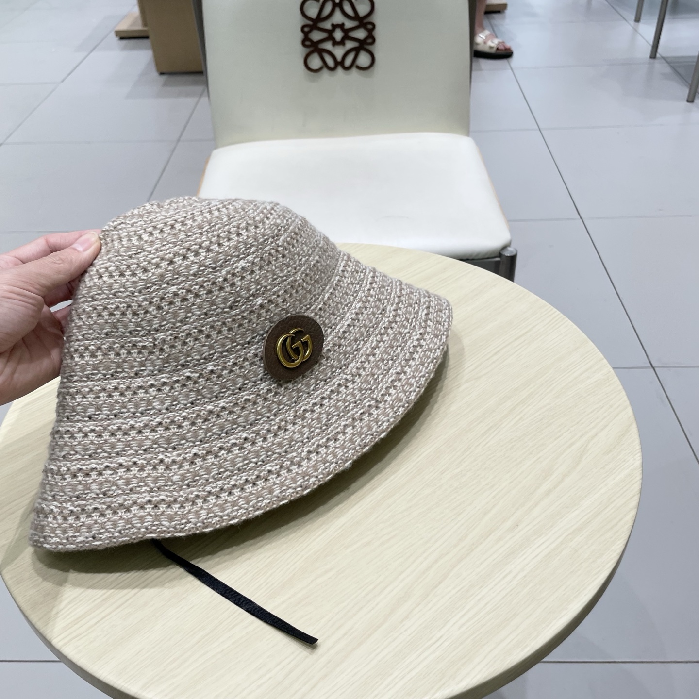  gucci古奇小沿水桶帽子女春夏遮阳防晒渔夫帽复古休闲可折出游叠盆帽