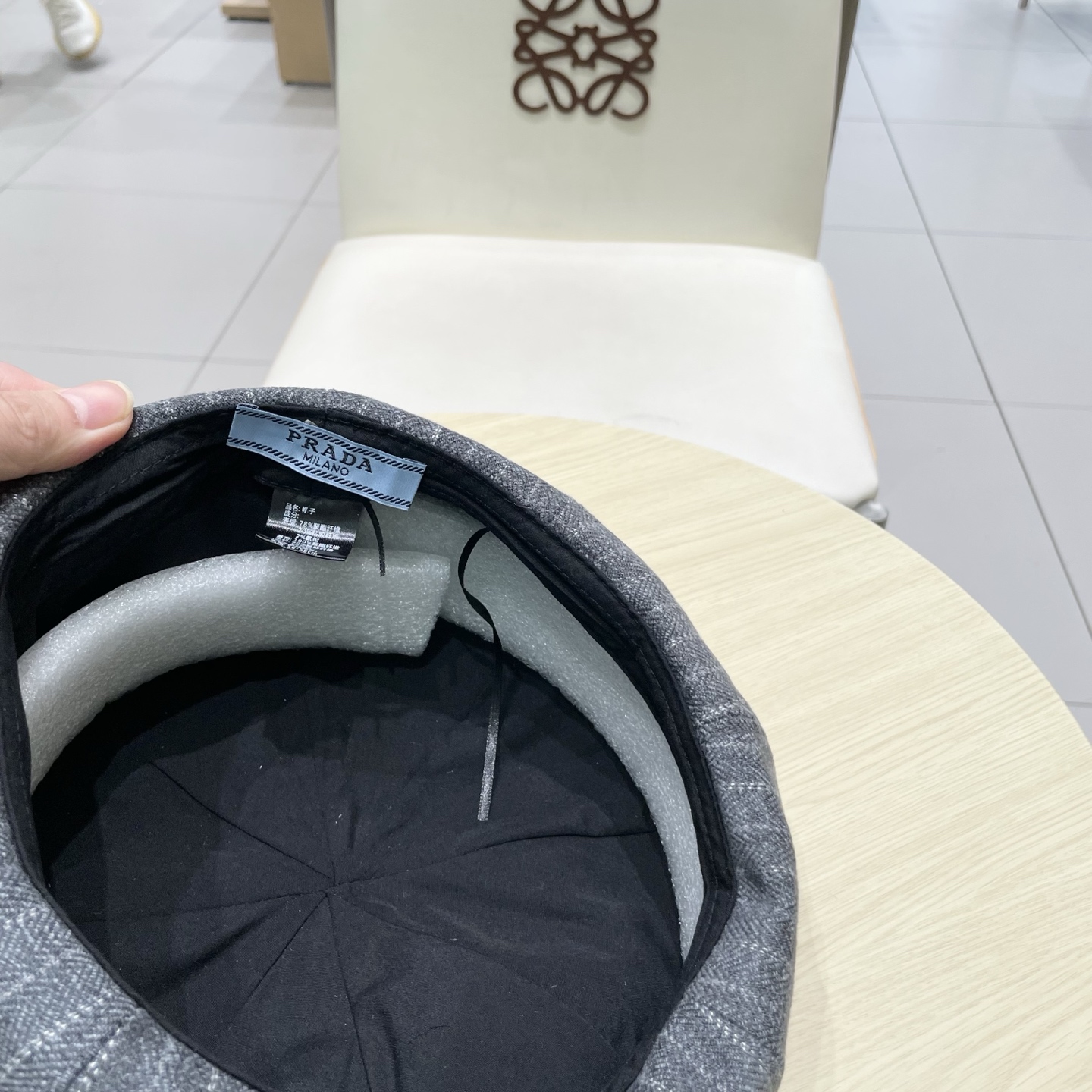  Prada普拉达条纹控贝雷帽复古时髦拿捏八角帽子贝雷帽女新款春秋高品质显脸小