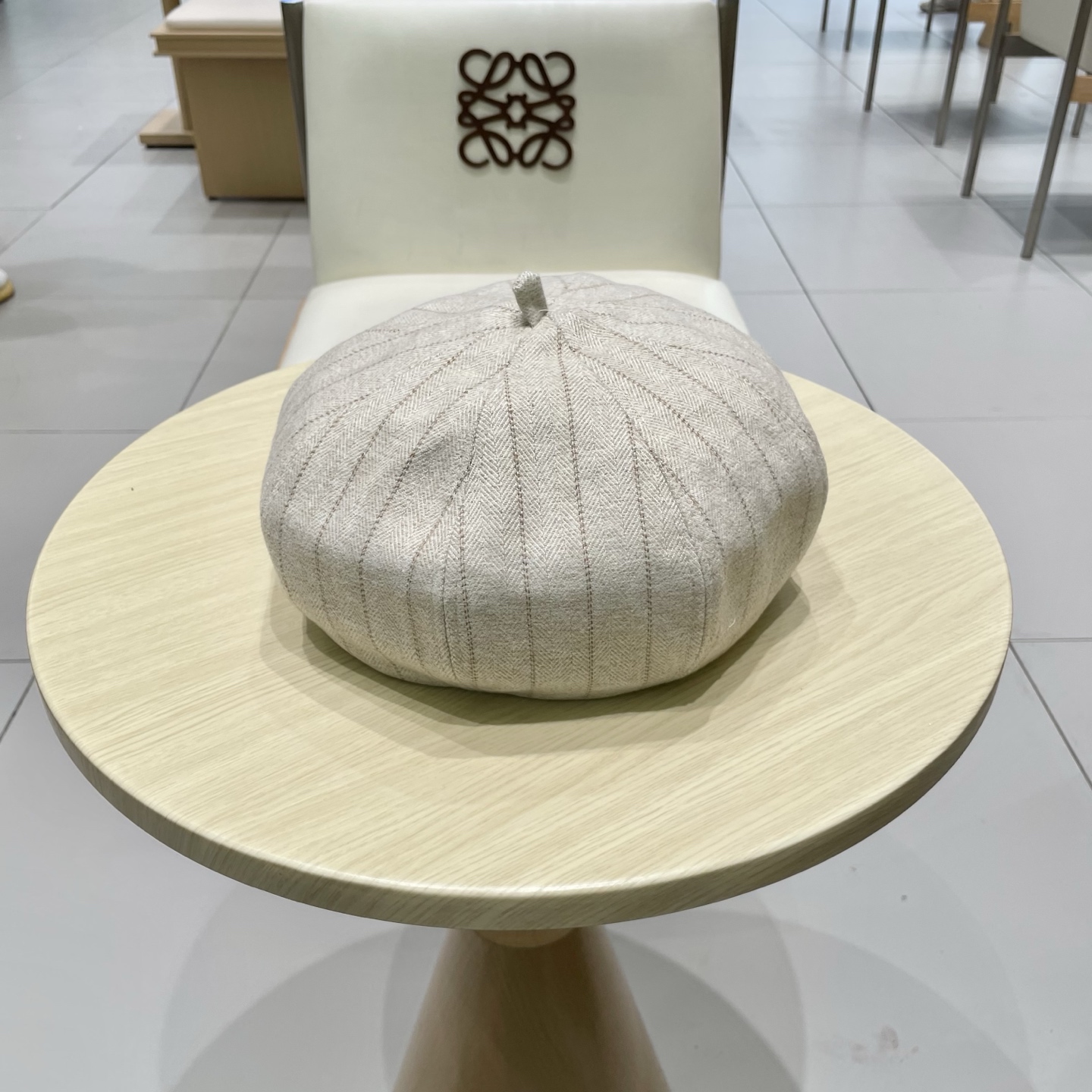  Prada普拉达条纹控贝雷帽复古时髦拿捏八角帽子贝雷帽女新款春秋高品质显脸小