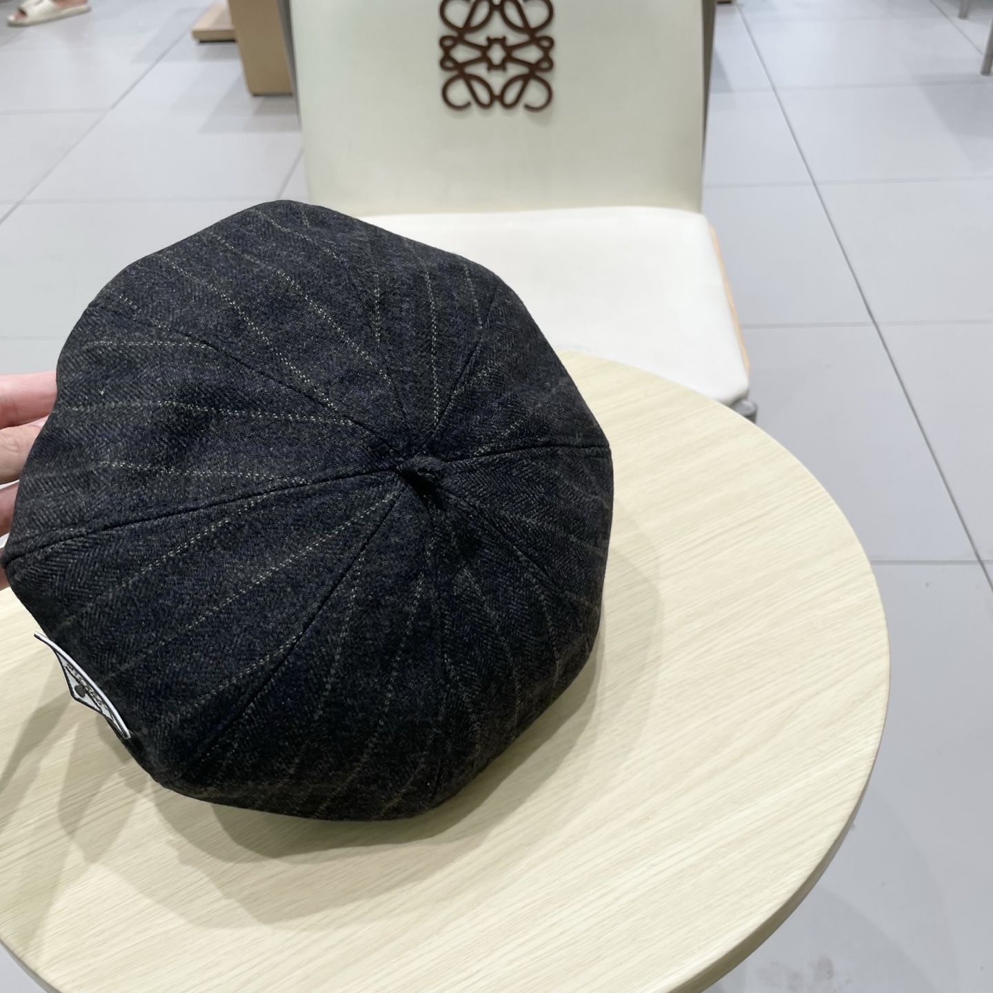  Prada普拉达条纹控贝雷帽复古时髦拿捏八角帽子贝雷帽女新款春秋高品质显脸小