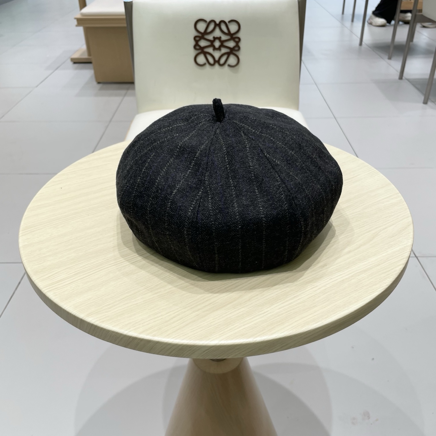  Prada普拉达条纹控贝雷帽复古时髦拿捏八角帽子贝雷帽女新款春秋高品质显脸小