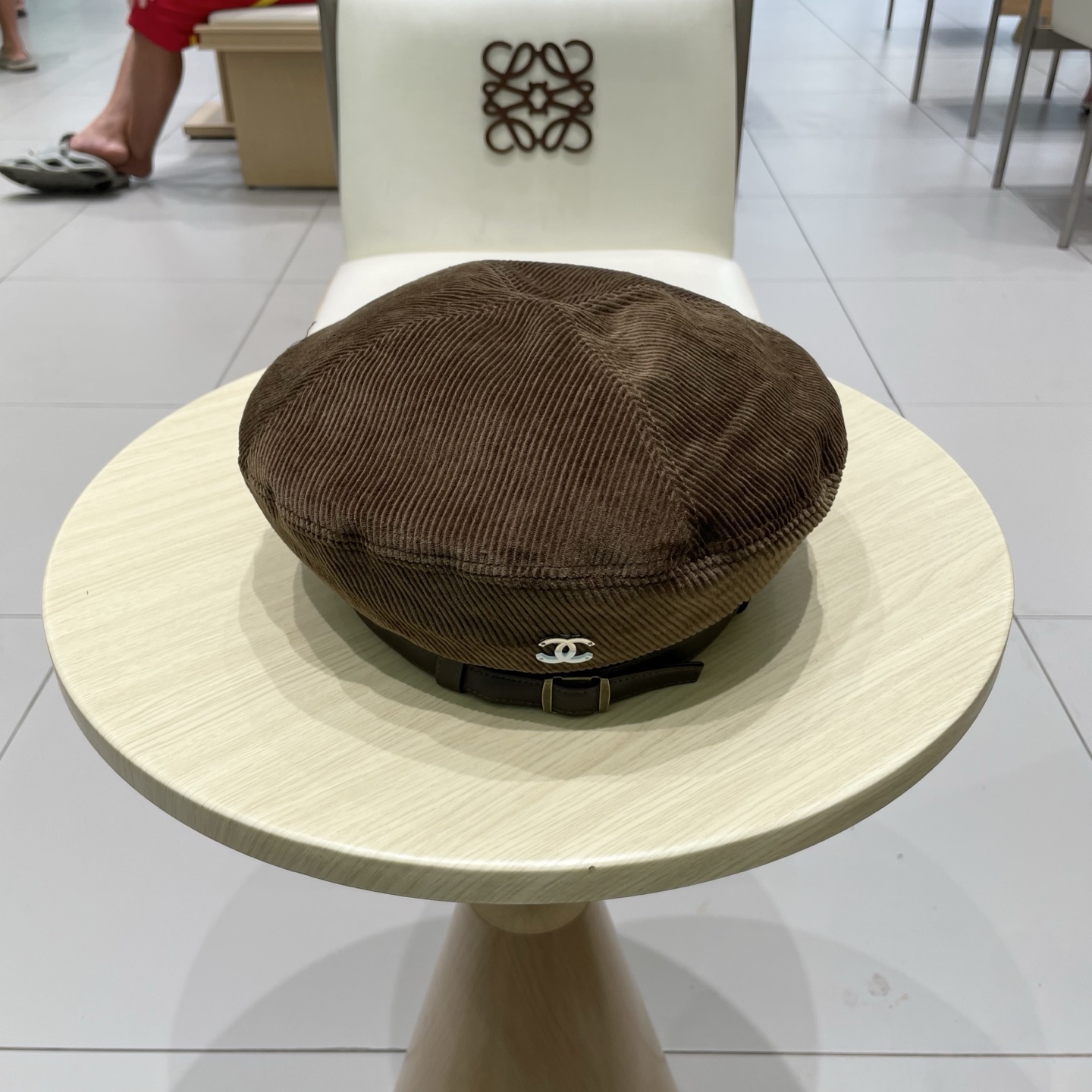  chanel香奈儿潮新款 灯芯绒帽子女秋冬文艺复古贝雷帽大头显脸小气质蓓蕾帽圆顶