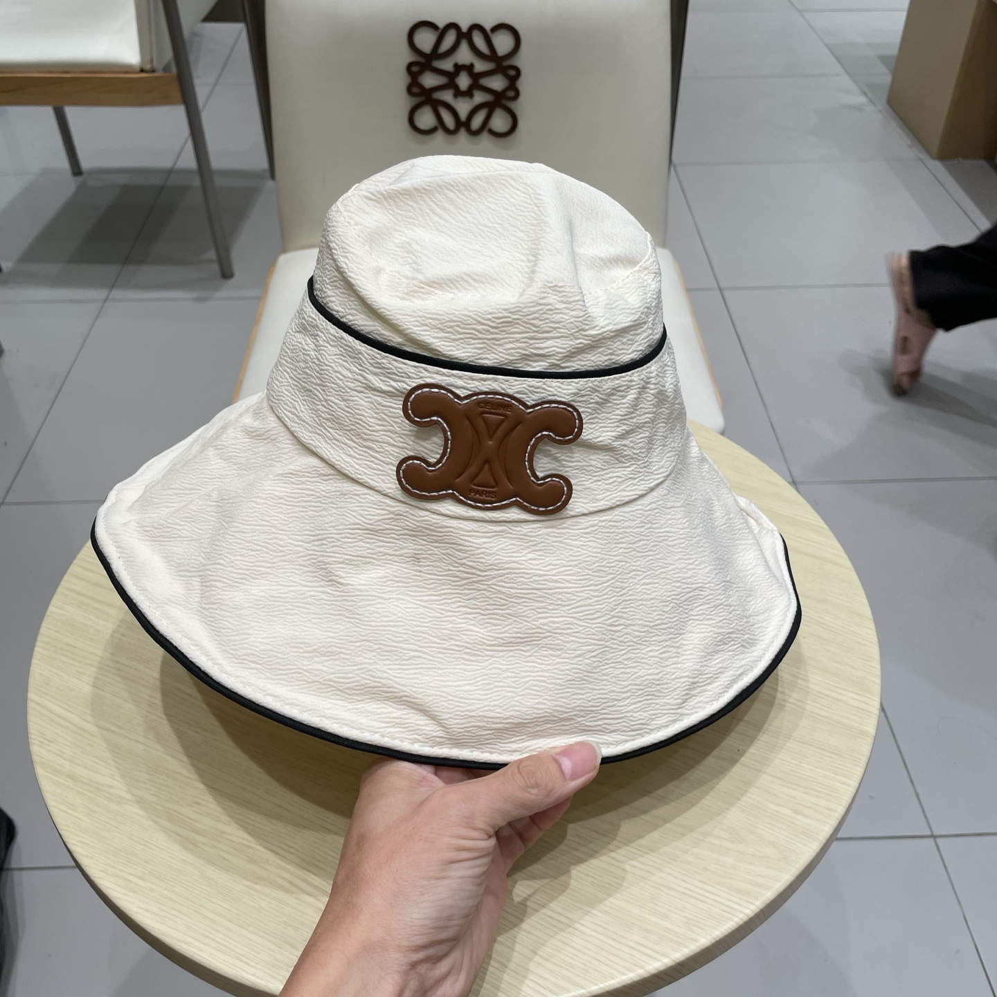  塞琳Celine2025新款渔夫帽女夏季大帽檐遮阳防晒帽子遮脸防紫外线海边太阳帽