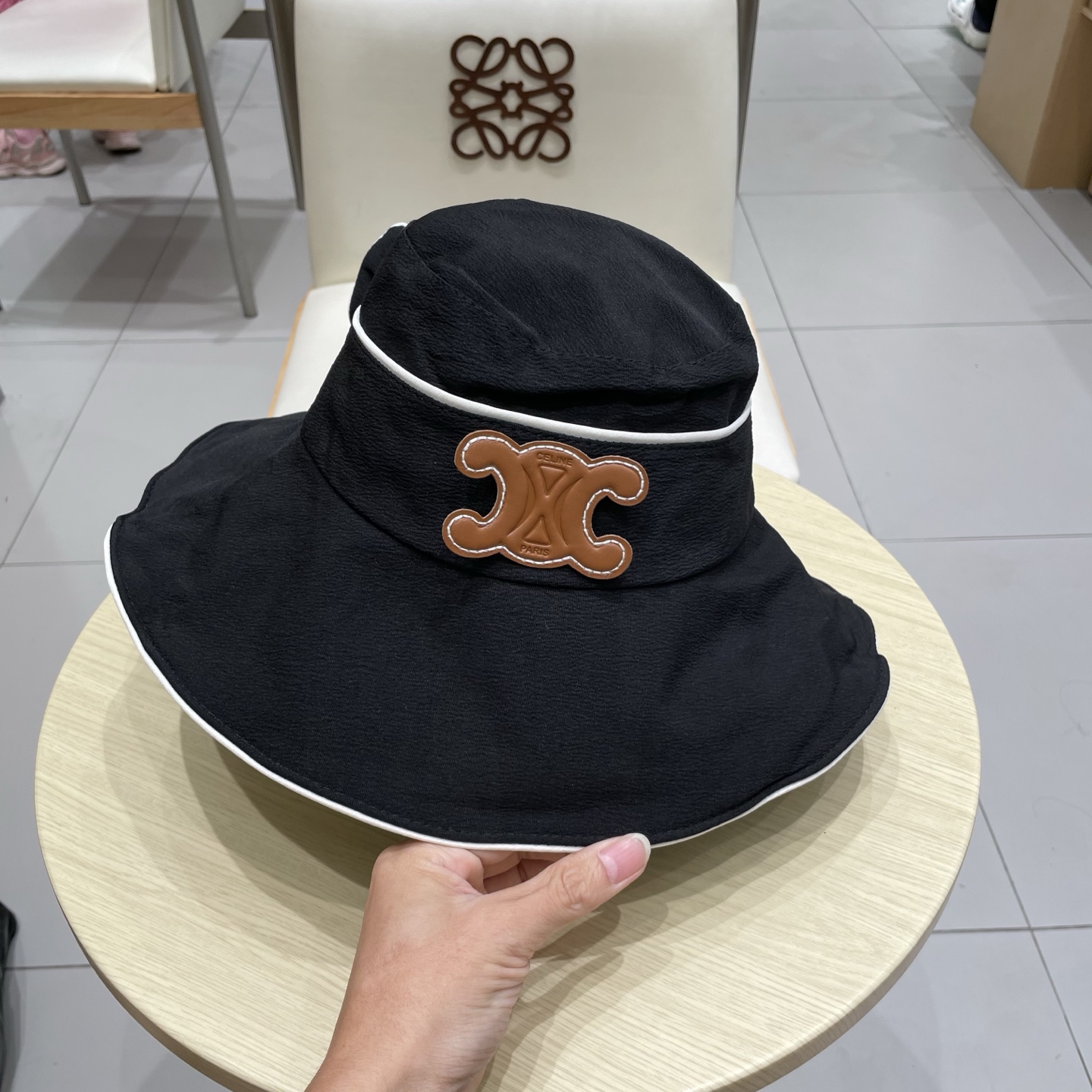  塞琳Celine2025新款渔夫帽女夏季大帽檐遮阳防晒帽子遮脸防紫外线海边太阳帽