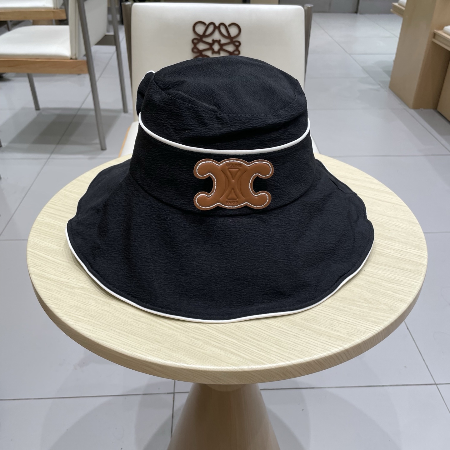  塞琳Celine2025新款渔夫帽女夏季大帽檐遮阳防晒帽子遮脸防紫外线海边太阳帽