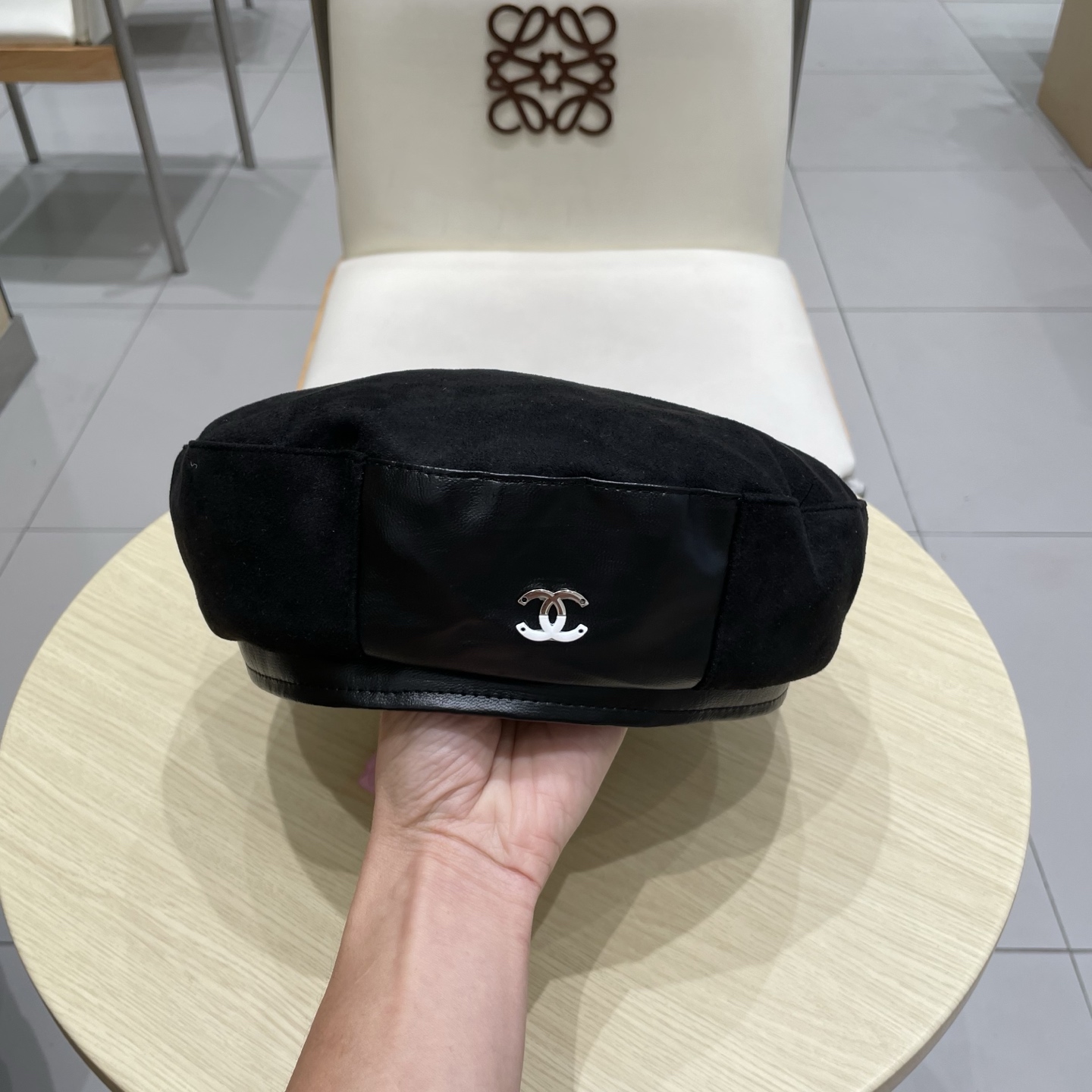  chanel香奈儿小蝴蝶结贝雷帽女春夏韩系时尚画家帽英伦气质复古百搭网红帽子潮