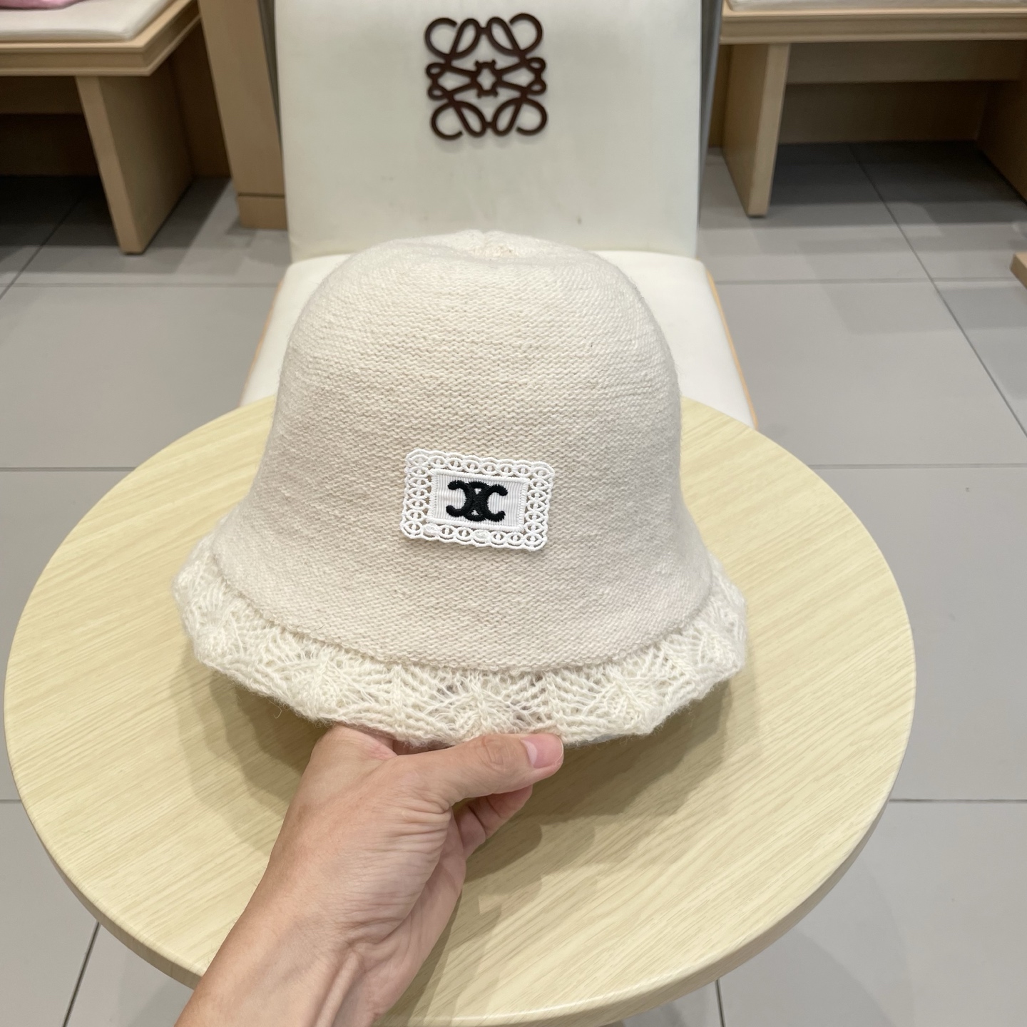 塞琳celine时尚百搭水桶帽秋冬季小香风优雅渔夫帽女士羊毛混纺帽子保暖盆帽