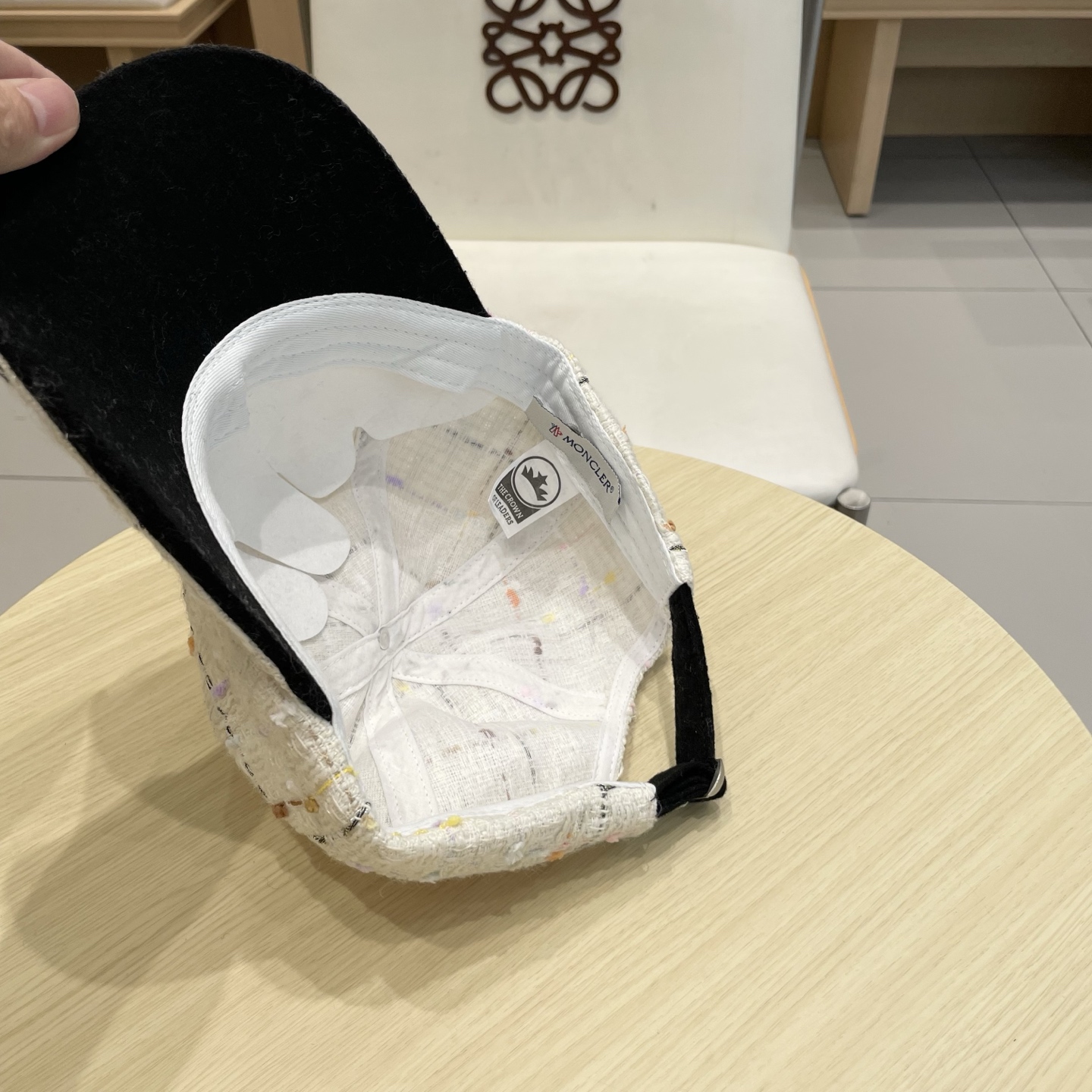  蒙口【MONCELER早秋新款简约网格纹棒球帽女网眼透气遮阳帽时尚百搭鸭舌帽潮男