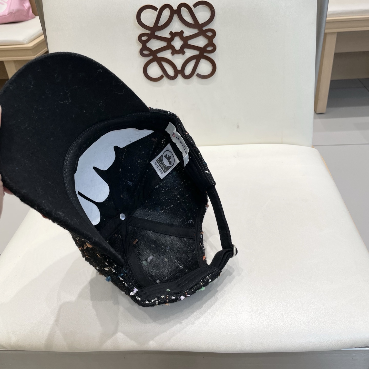  蒙口【MONCELER早秋新款简约网格纹棒球帽女网眼透气遮阳帽时尚百搭鸭舌帽潮男