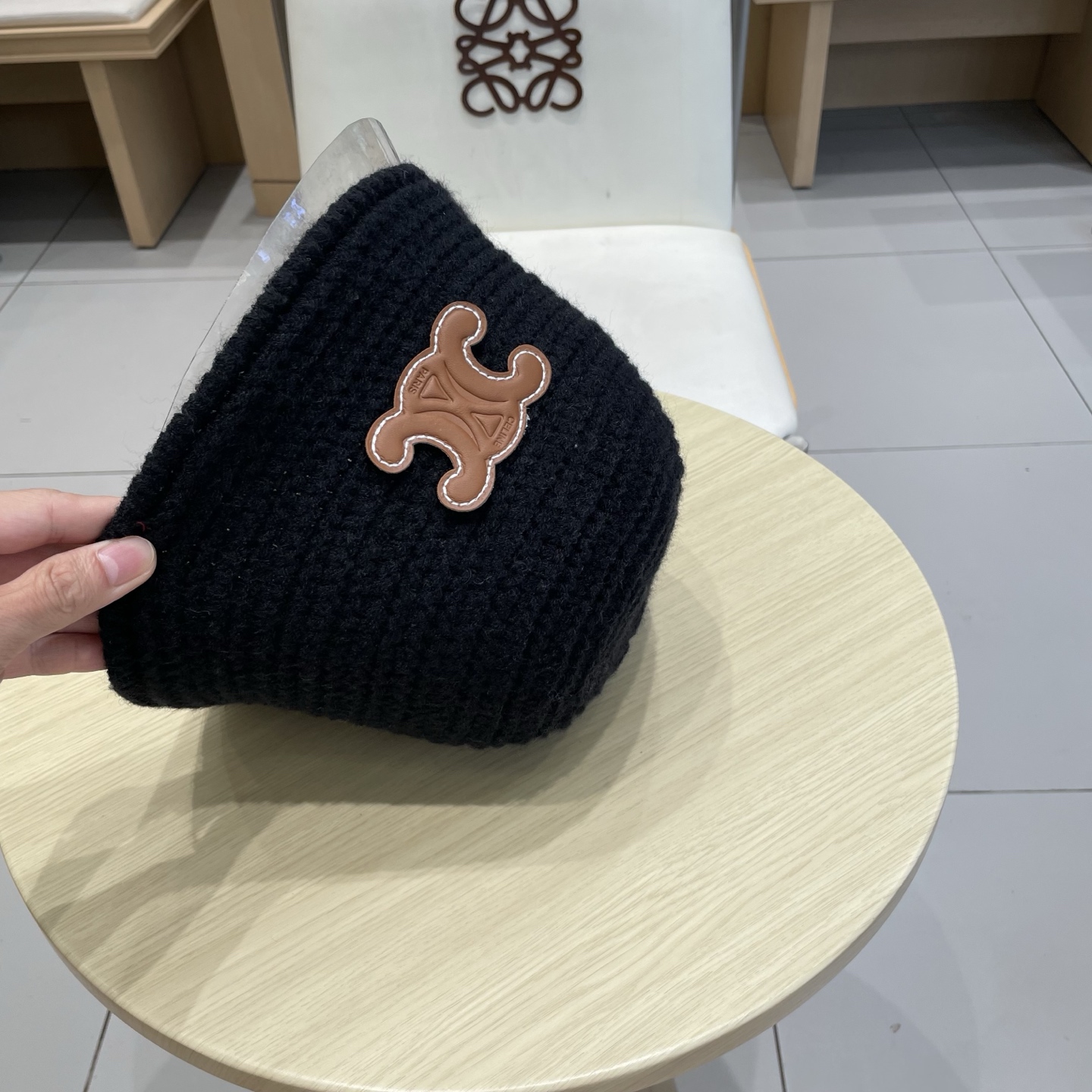  塞琳celine针织渔夫帽子女2025新款百搭盆帽显脸小大头围秋冬毛线水桶帽