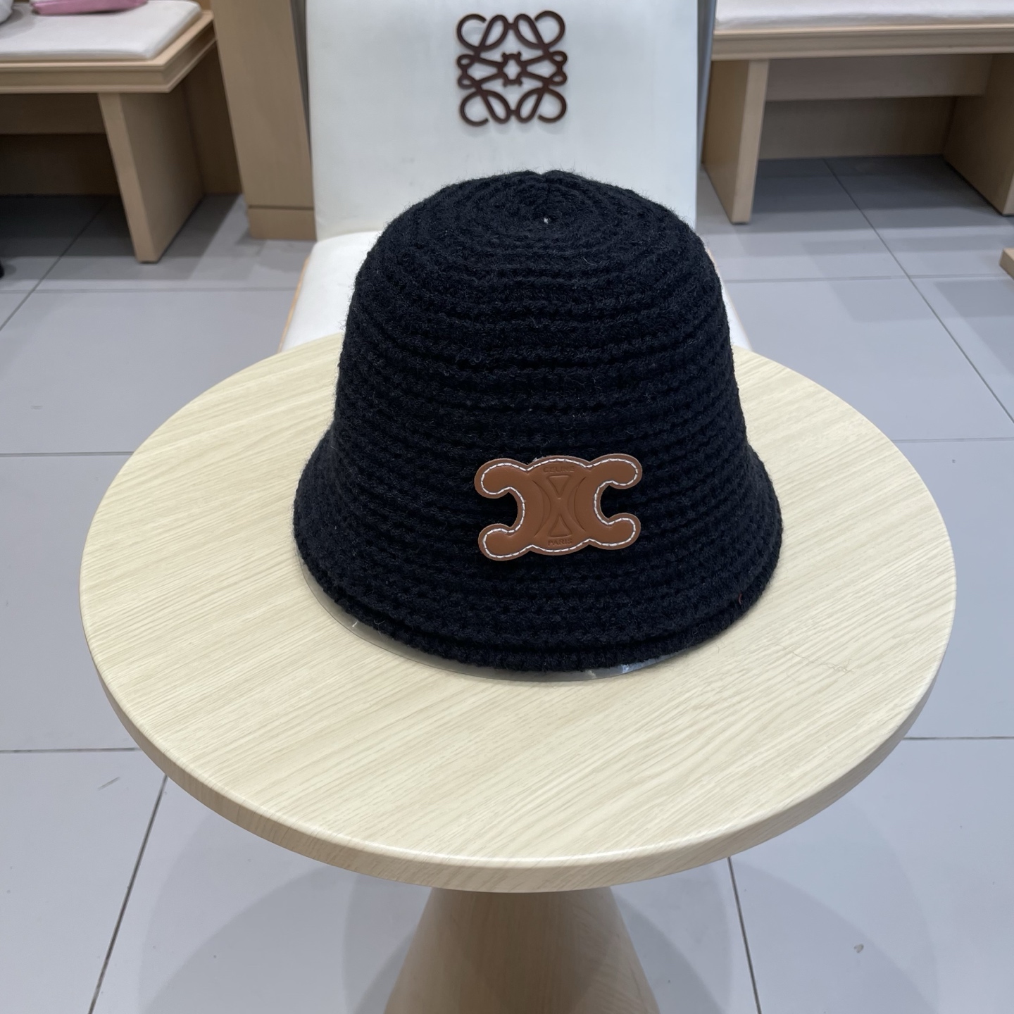  塞琳celine针织渔夫帽子女2025新款百搭盆帽显脸小大头围秋冬毛线水桶帽