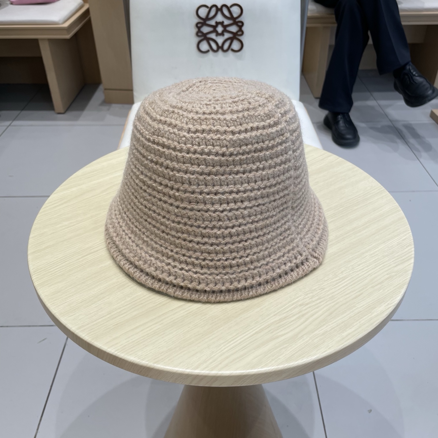  塞琳celine针织渔夫帽子女2025新款百搭盆帽显脸小大头围秋冬毛线水桶帽