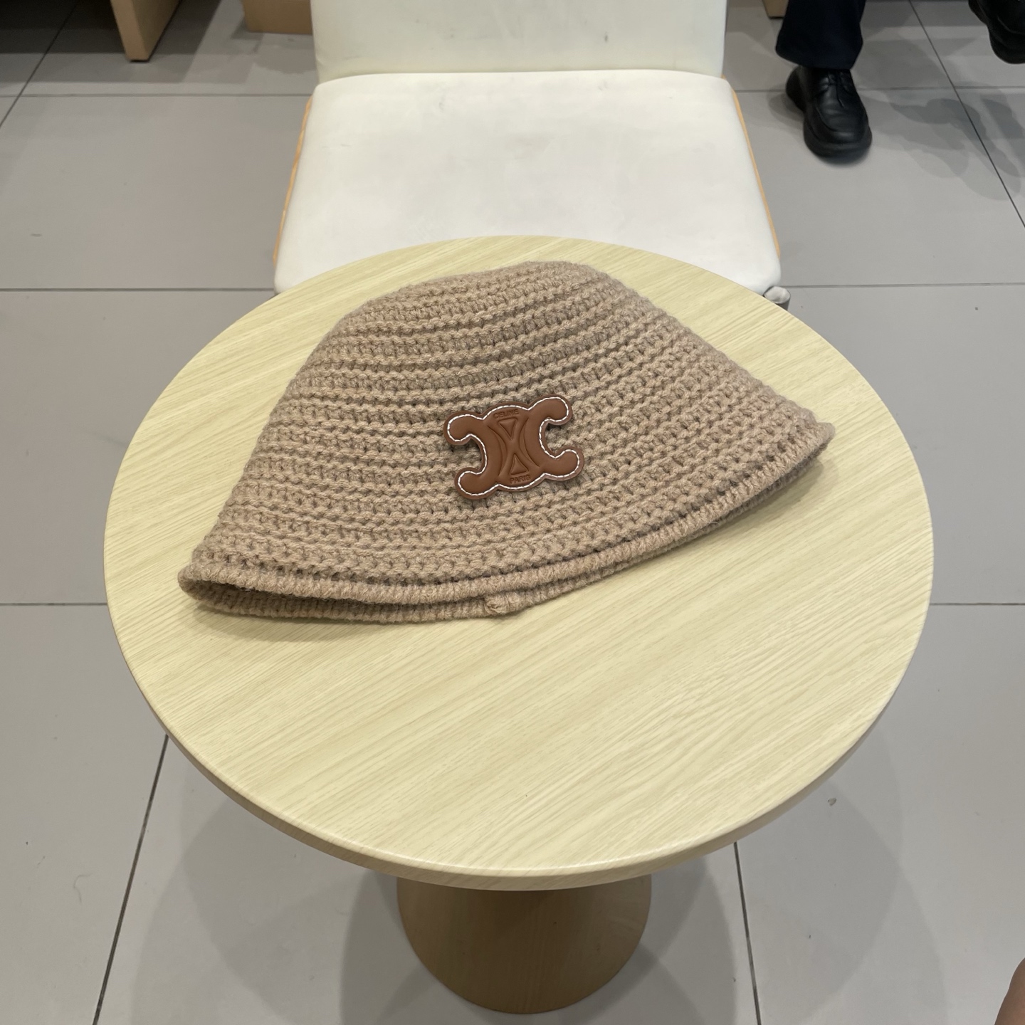  塞琳celine针织渔夫帽子女2025新款百搭盆帽显脸小大头围秋冬毛线水桶帽