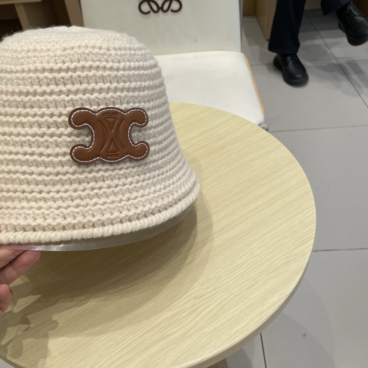  塞琳celine针织渔夫帽子女2025新款百搭盆帽显脸小大头围秋冬毛线水桶帽