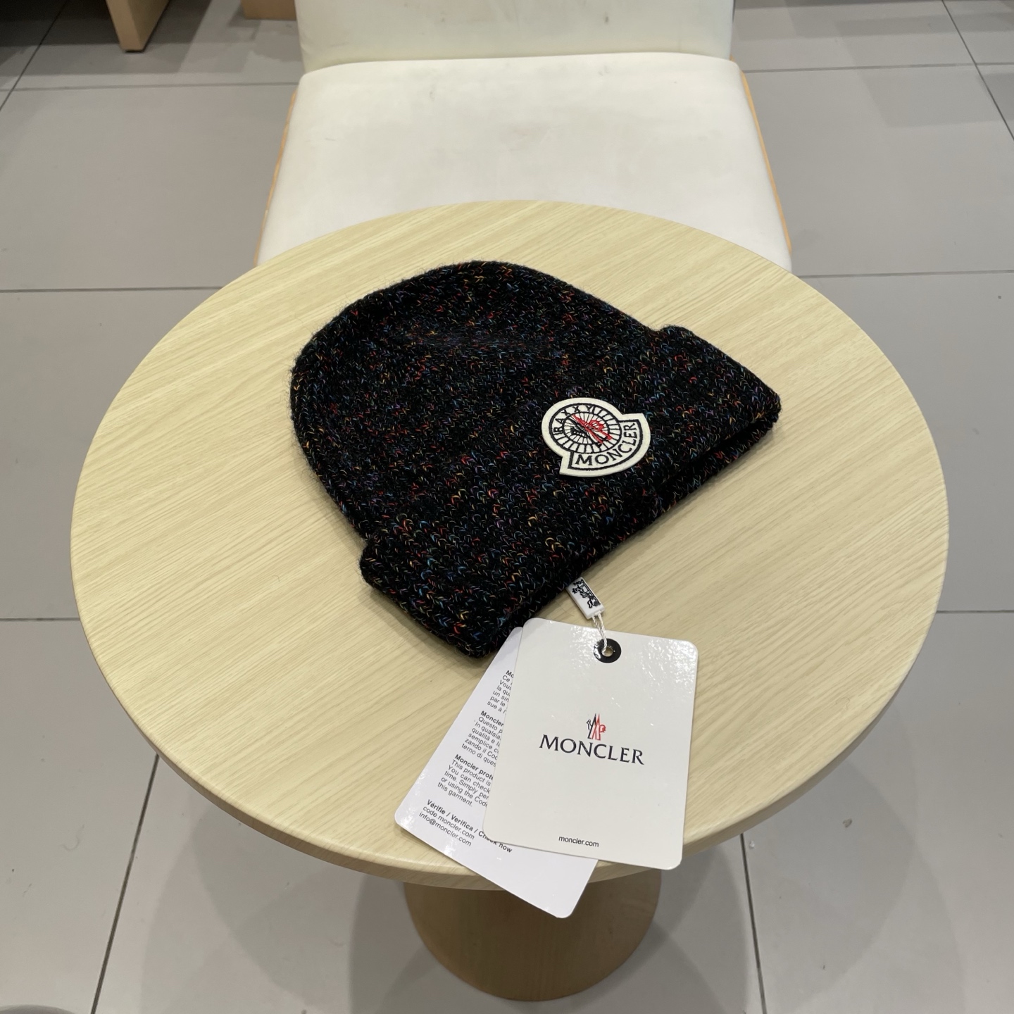    蒙口【MONCELER新款秋冬季大帽围户外保暖护耳冷帽毛线帽子女