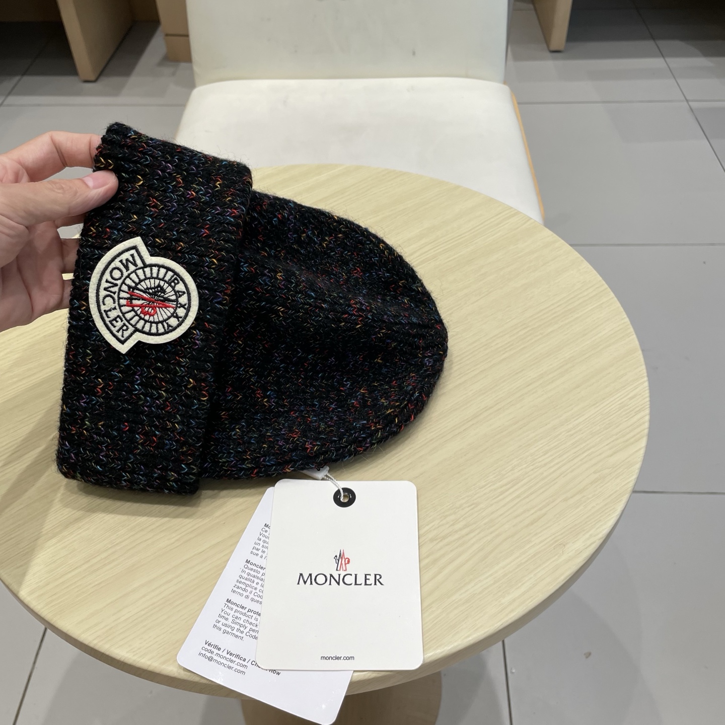    蒙口【MONCELER新款秋冬季大帽围户外保暖护耳冷帽毛线帽子女