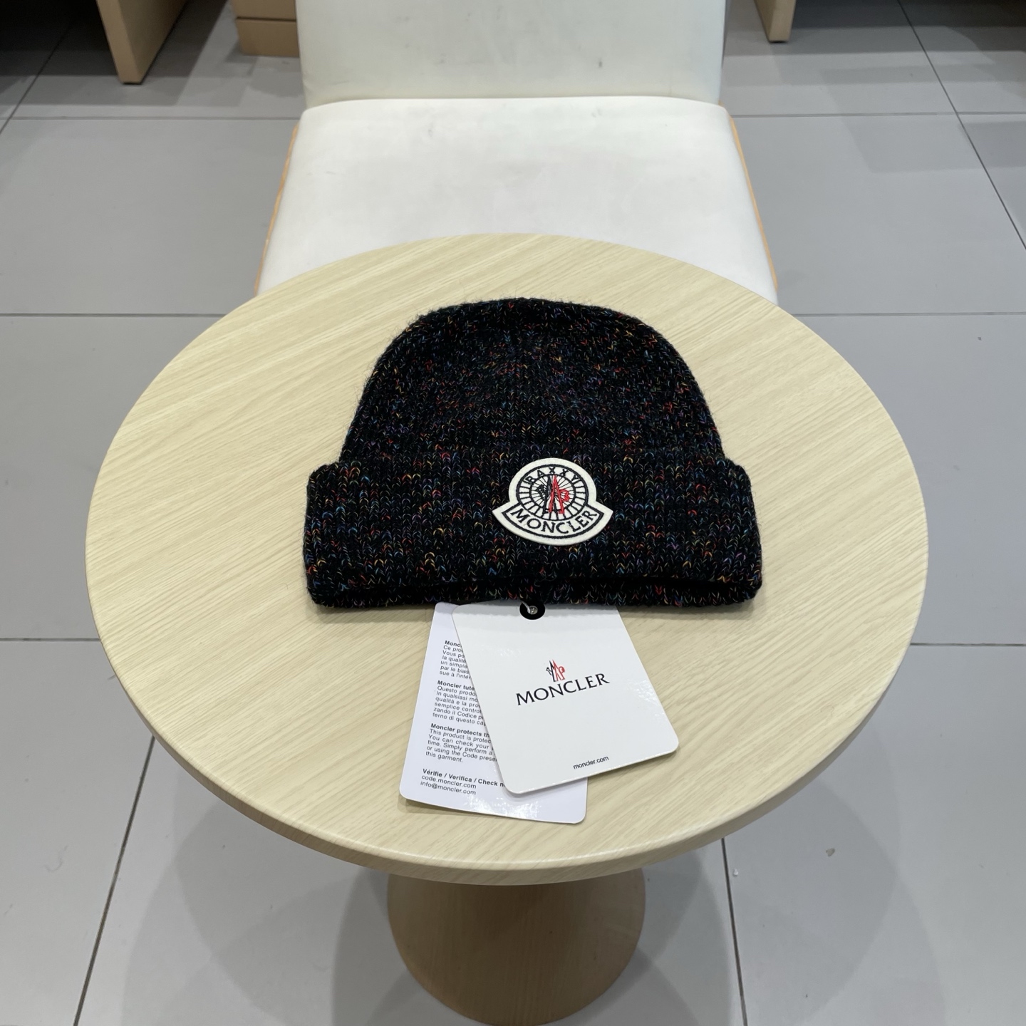    蒙口【MONCELER新款秋冬季大帽围户外保暖护耳冷帽毛线帽子女