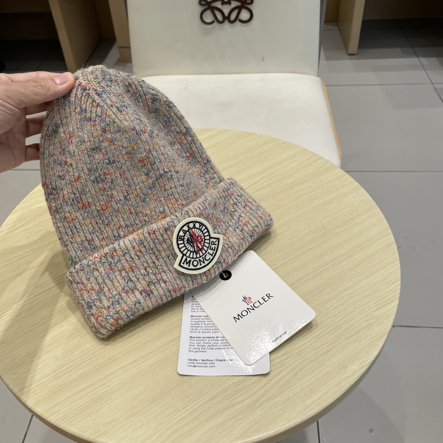    蒙口【MONCELER新款秋冬季大帽围户外保暖护耳冷帽毛线帽子女