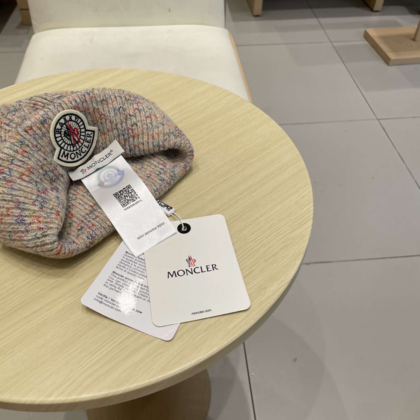    蒙口【MONCELER新款秋冬季大帽围户外保暖护耳冷帽毛线帽子女