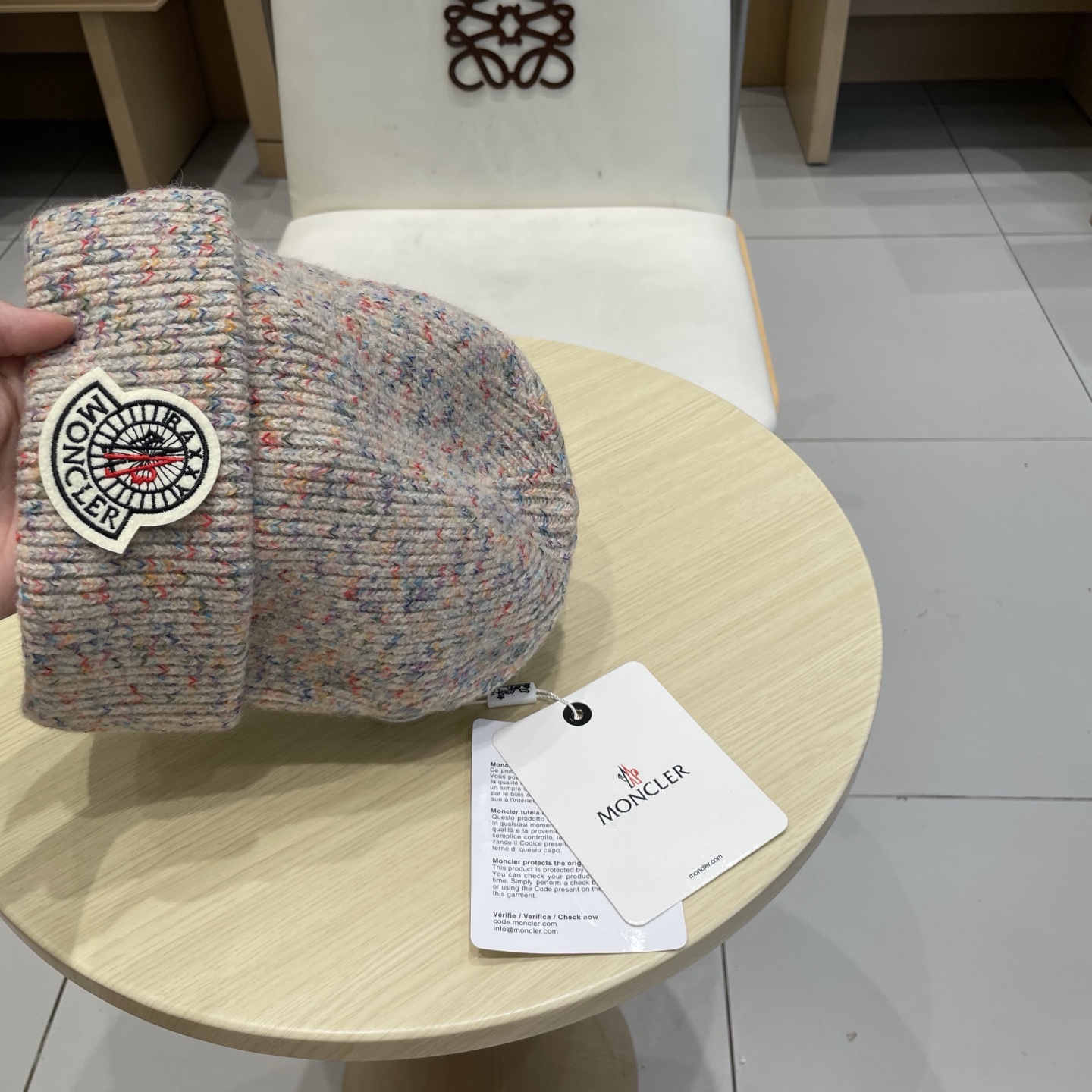    蒙口【MONCELER新款秋冬季大帽围户外保暖护耳冷帽毛线帽子女